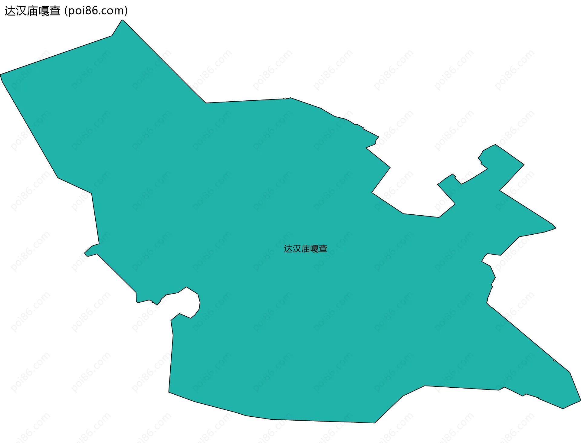 达汉庙嘎查边界地图