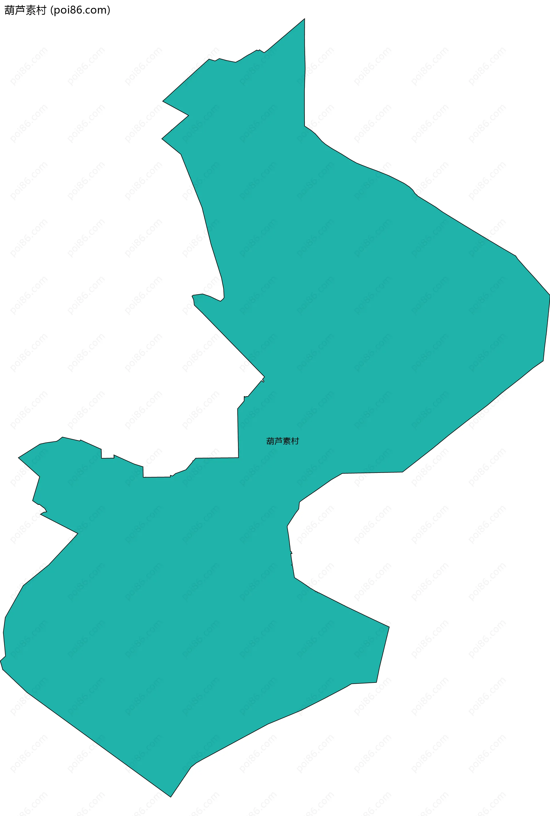 葫芦素村边界地图