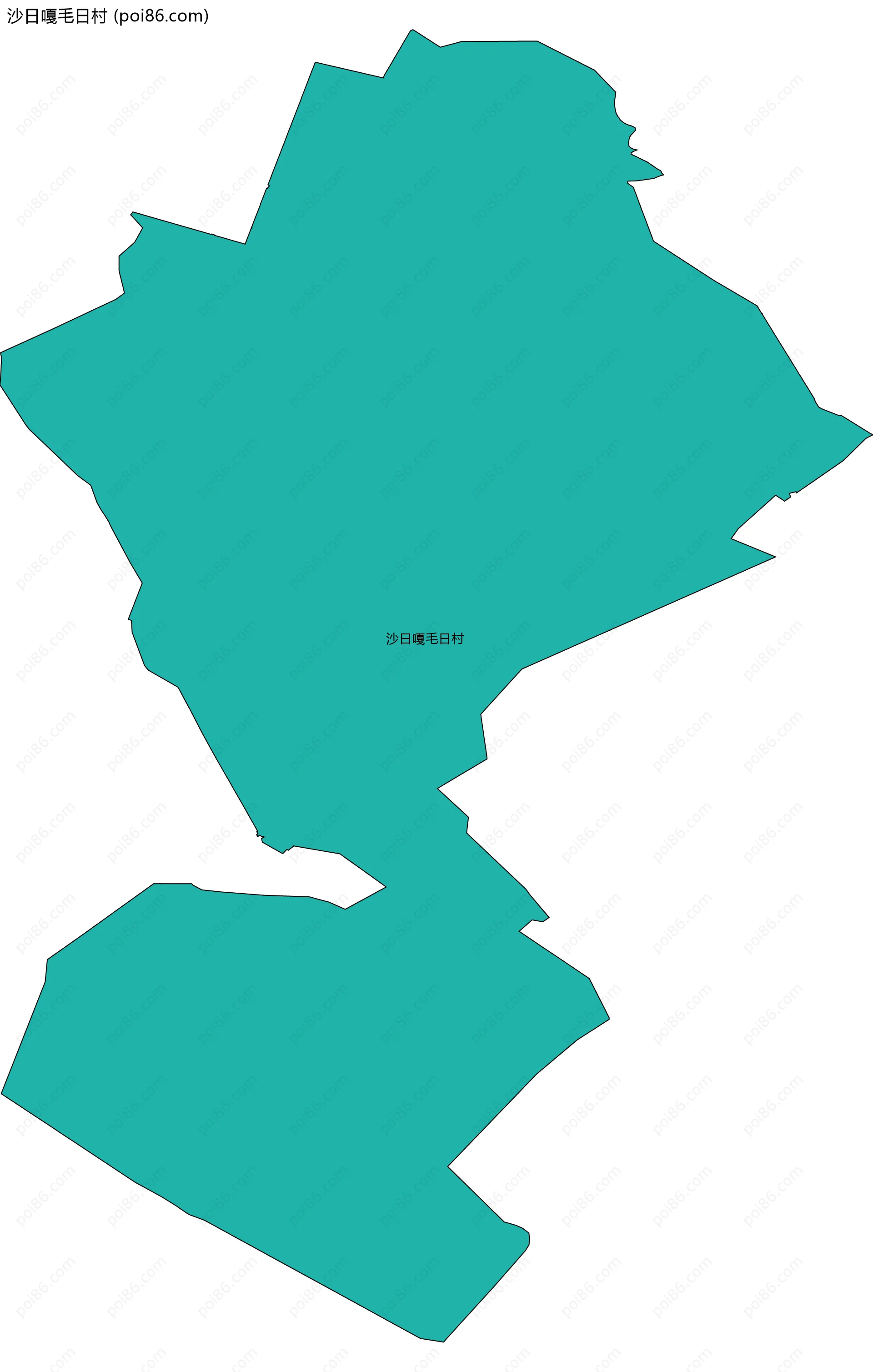 沙日嘎毛日村边界地图