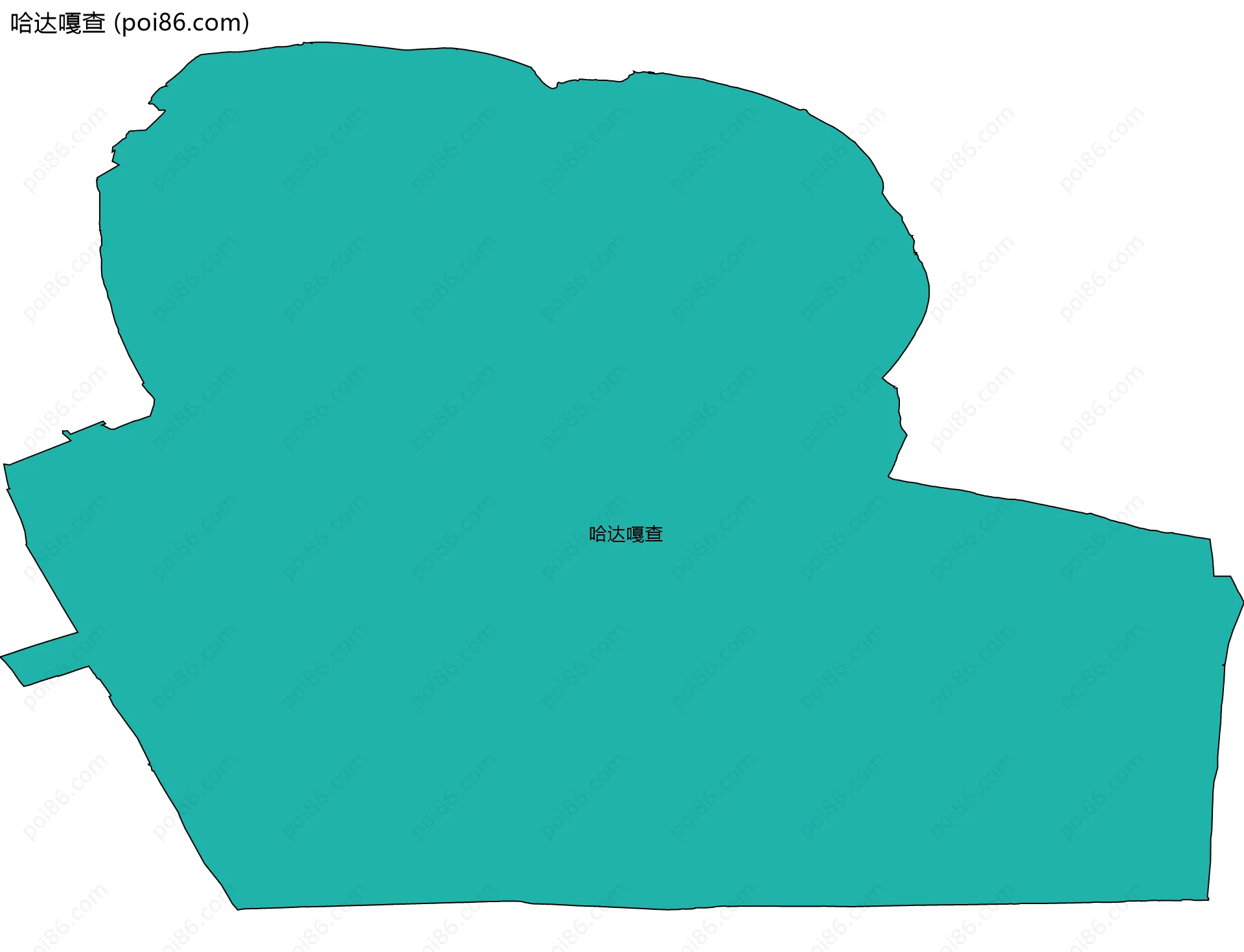 哈达嘎查边界地图