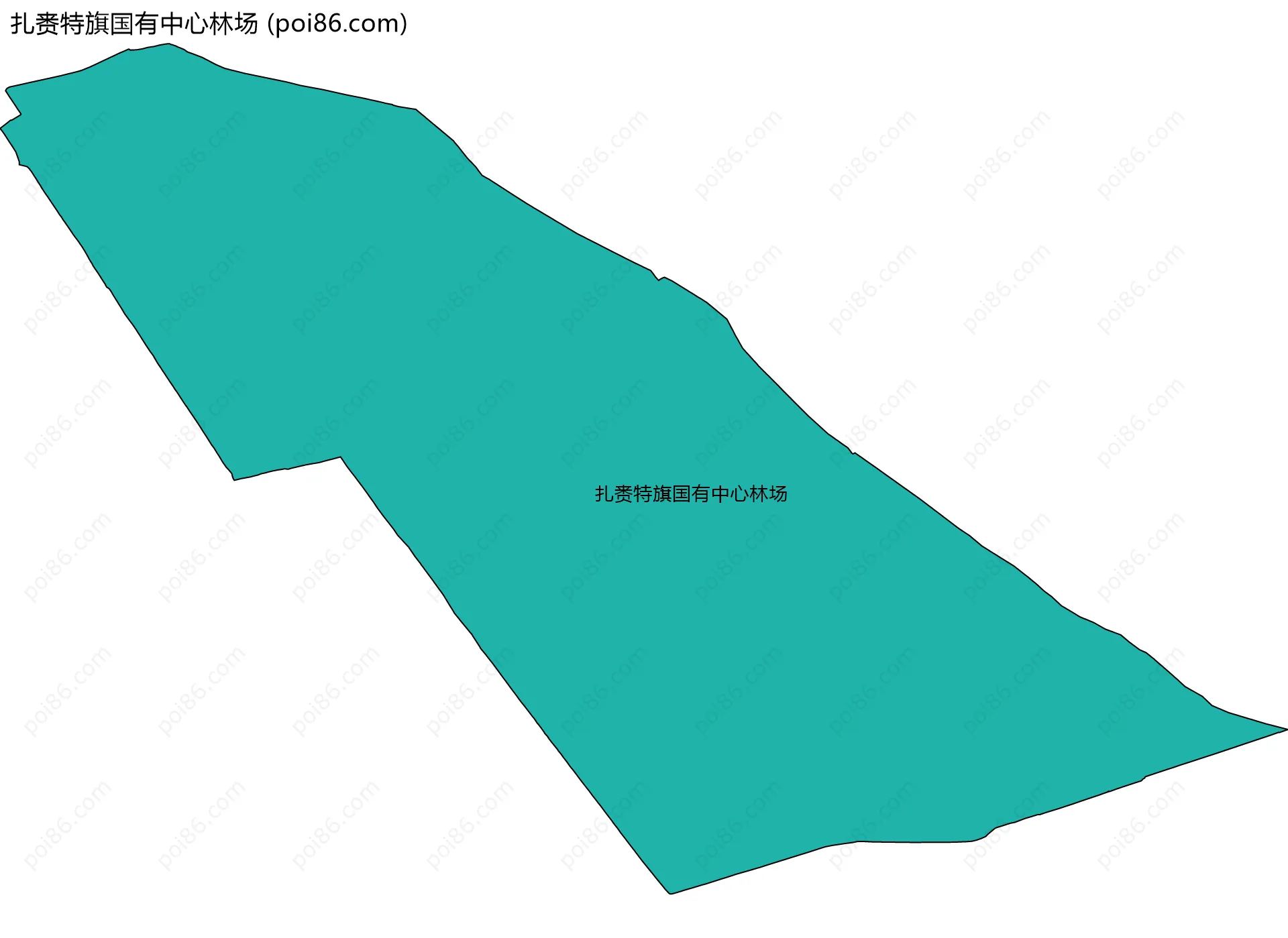 扎赉特旗国有中心林场边界地图