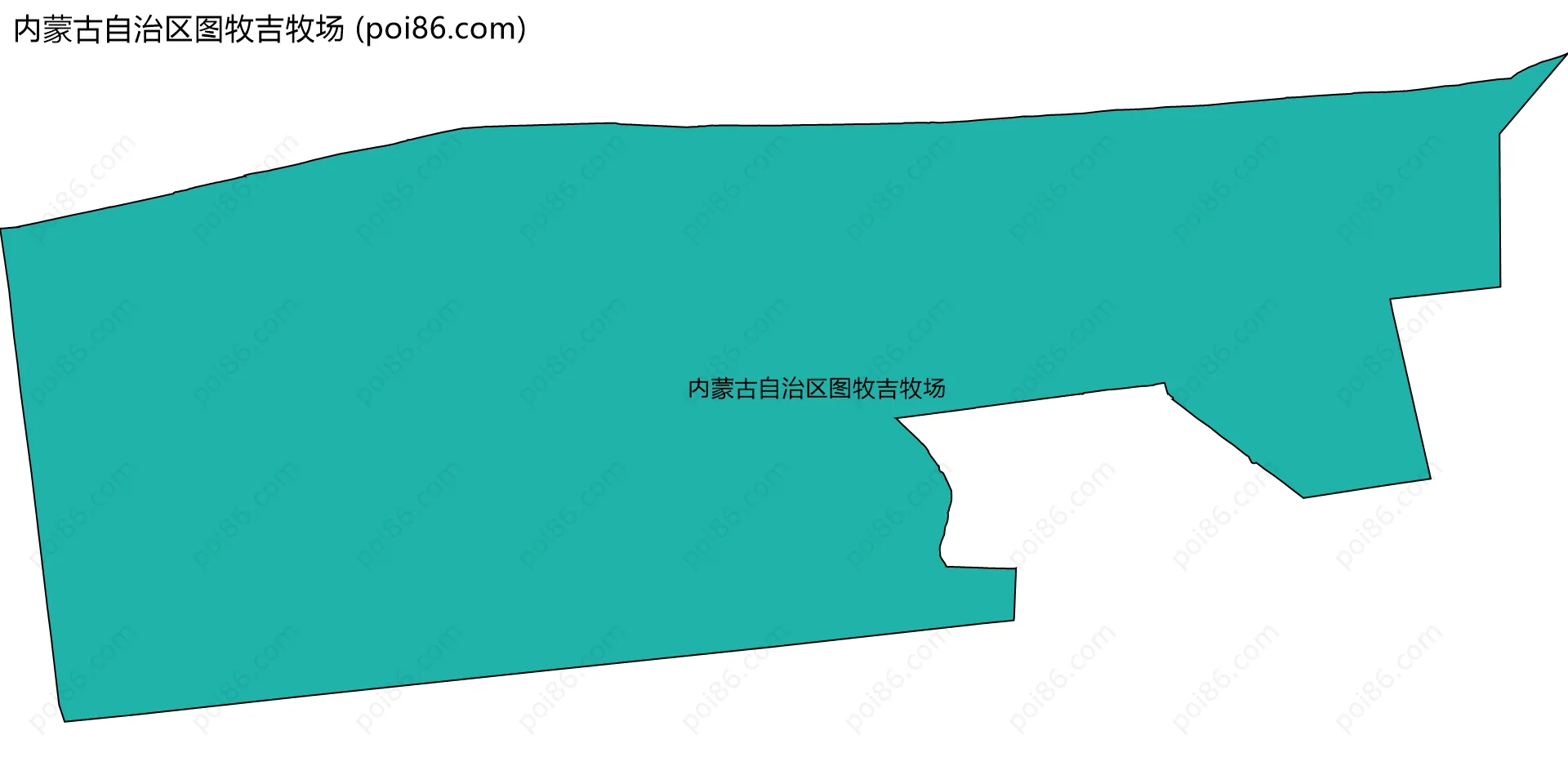 内蒙古自治区图牧吉牧场边界地图