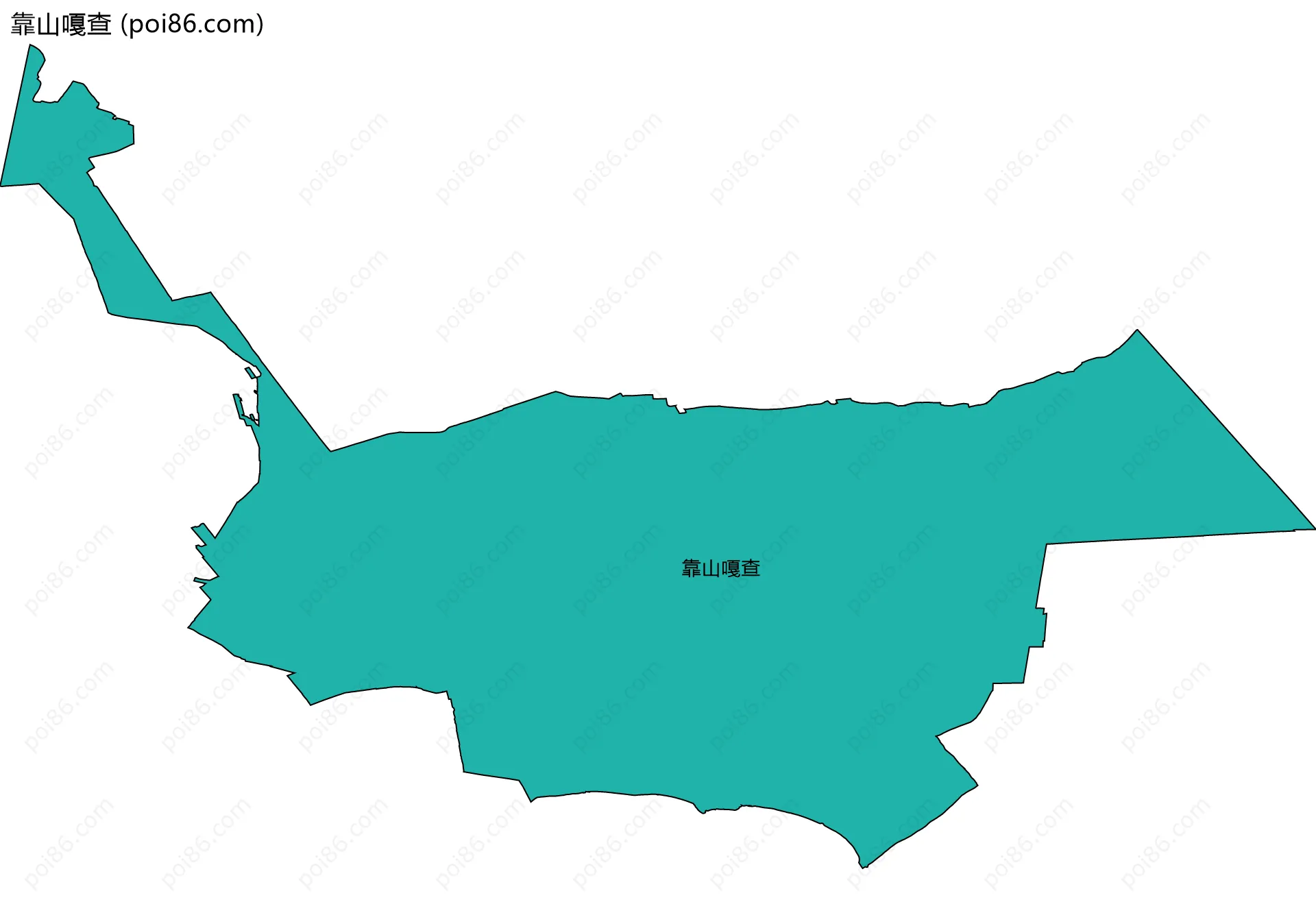 靠山嘎查边界地图