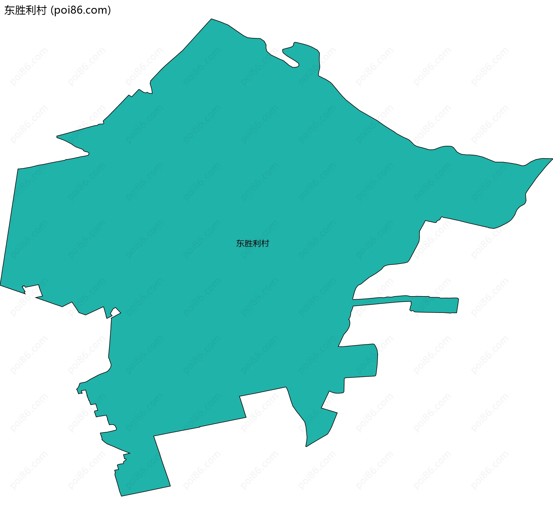东胜利村边界地图