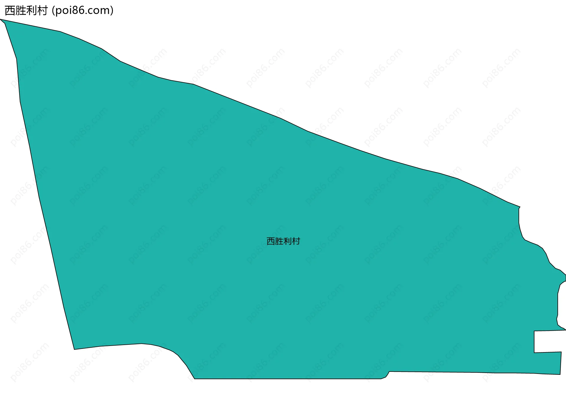 西胜利村边界地图