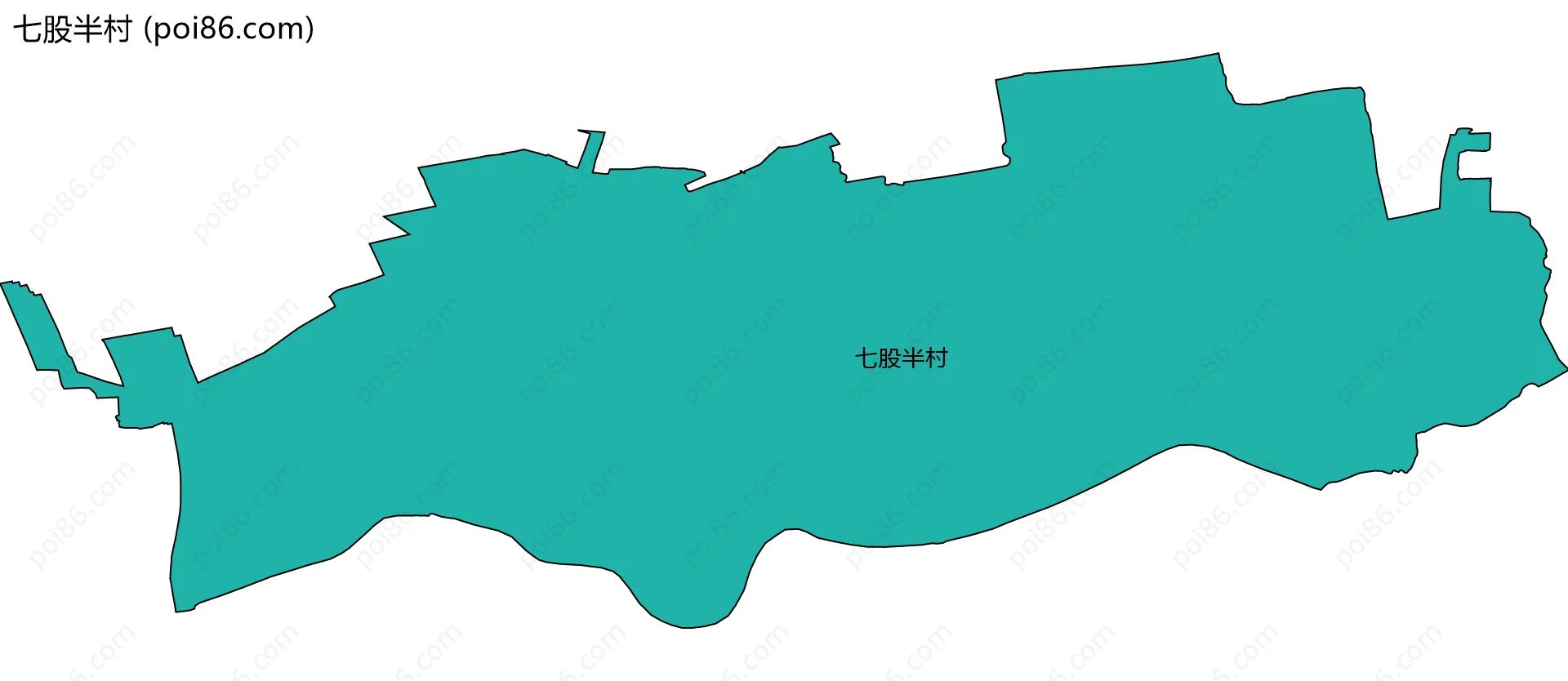 七股半村边界地图