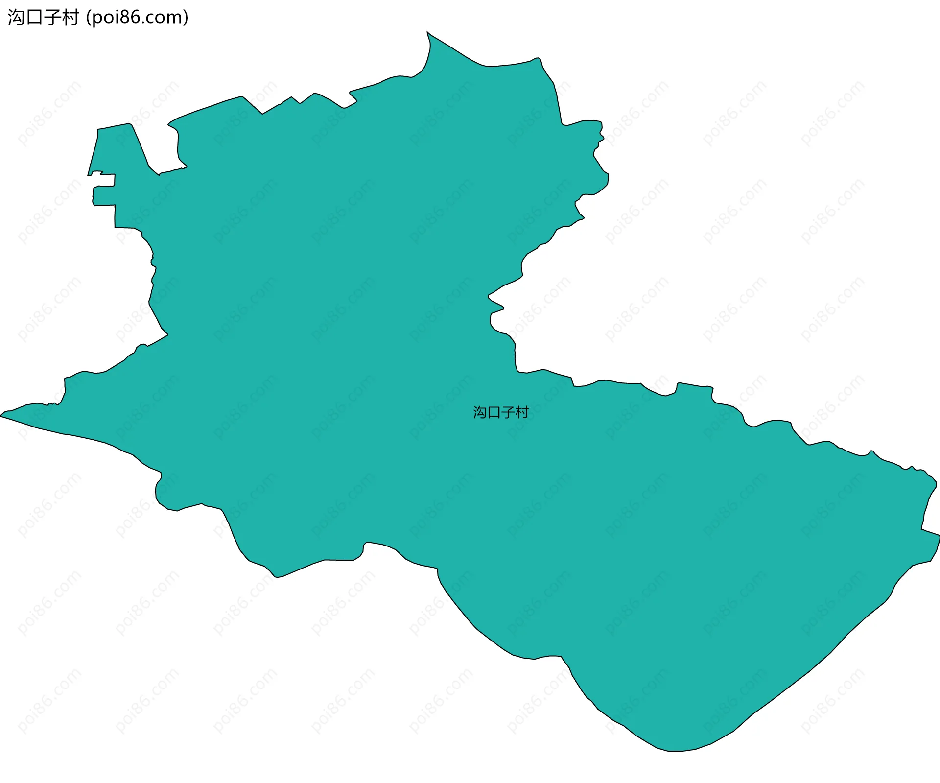 沟口子村边界地图