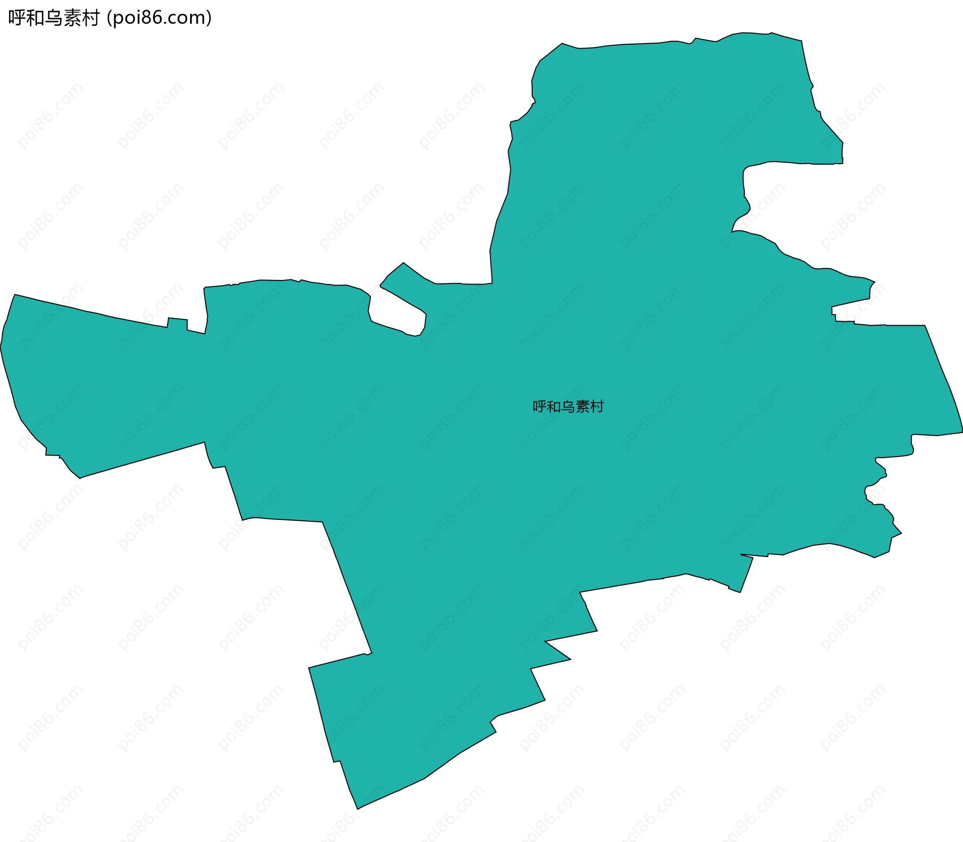 呼和乌素村边界地图