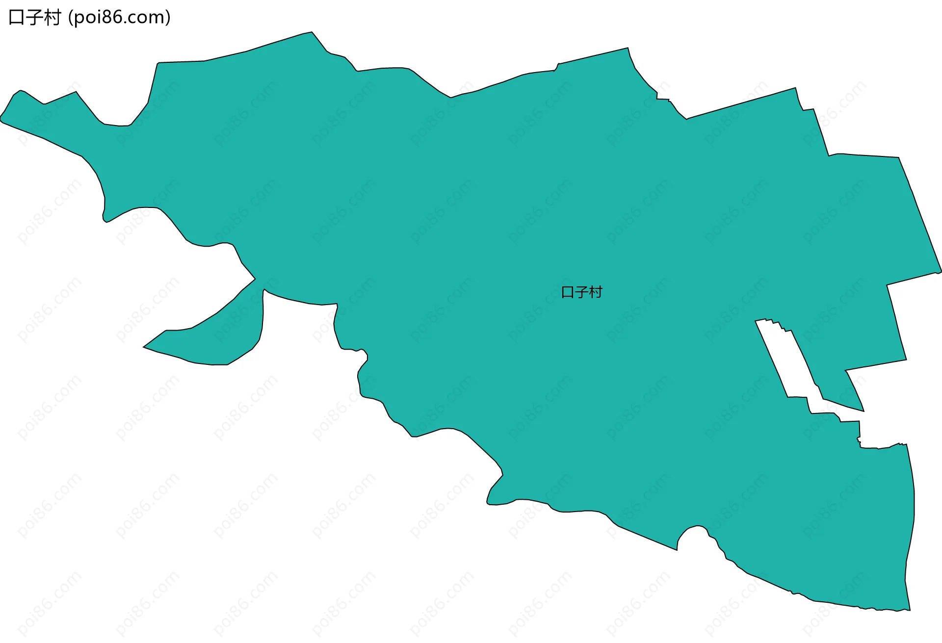 口子村边界地图