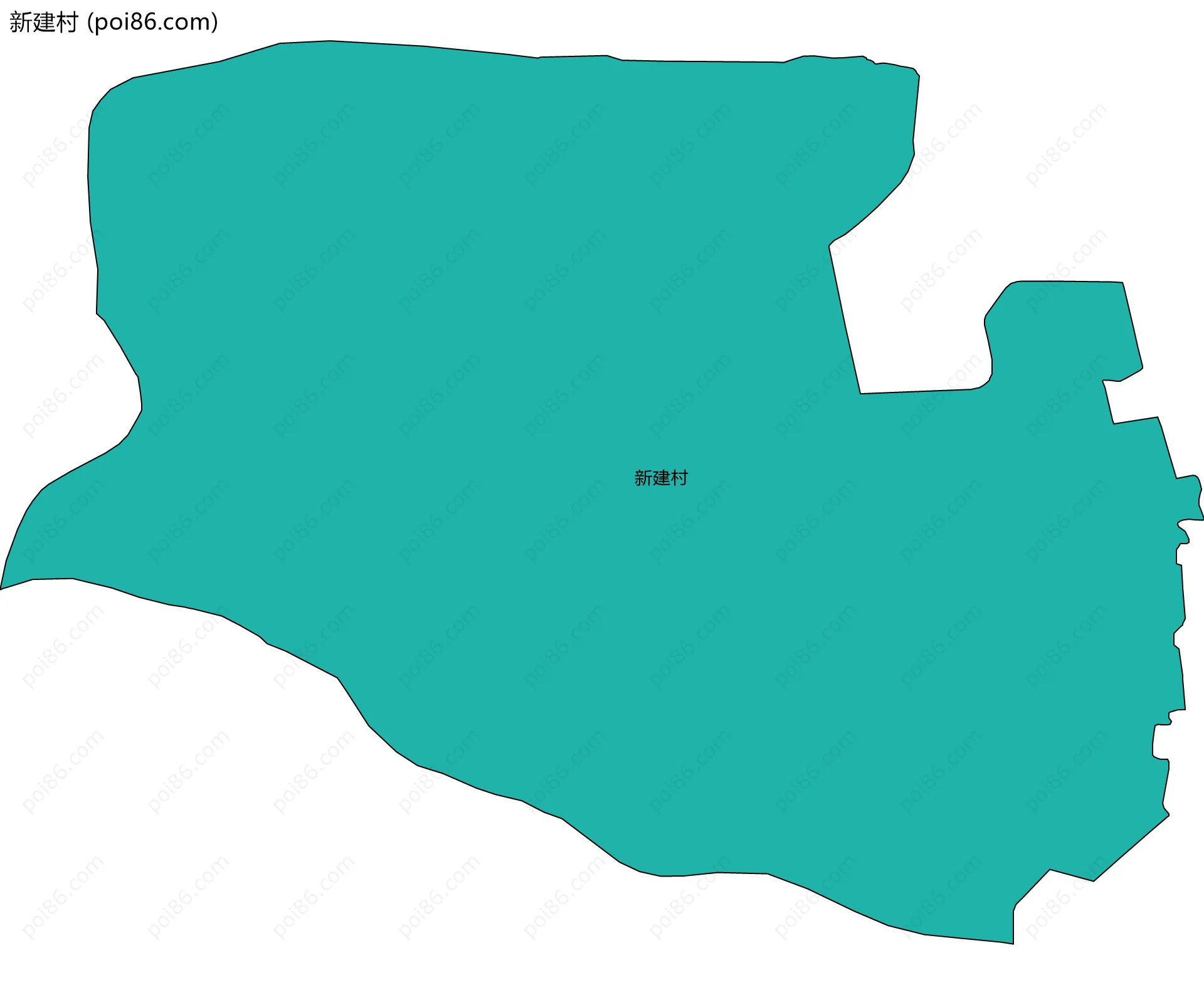 新建村边界地图