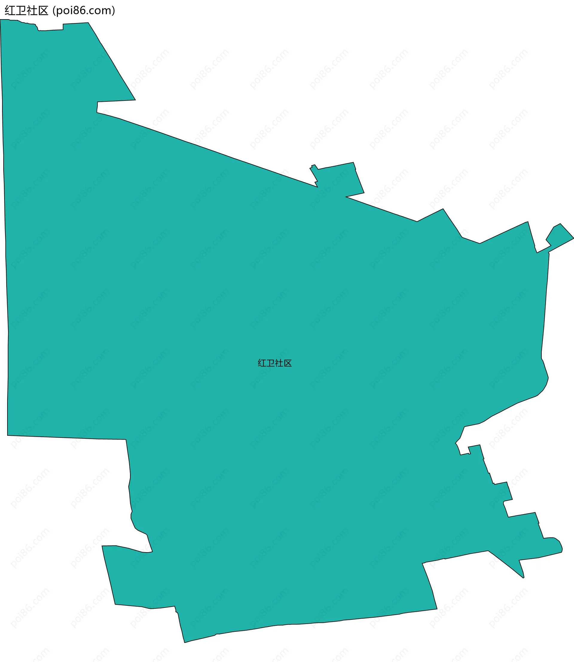 红卫社区边界地图