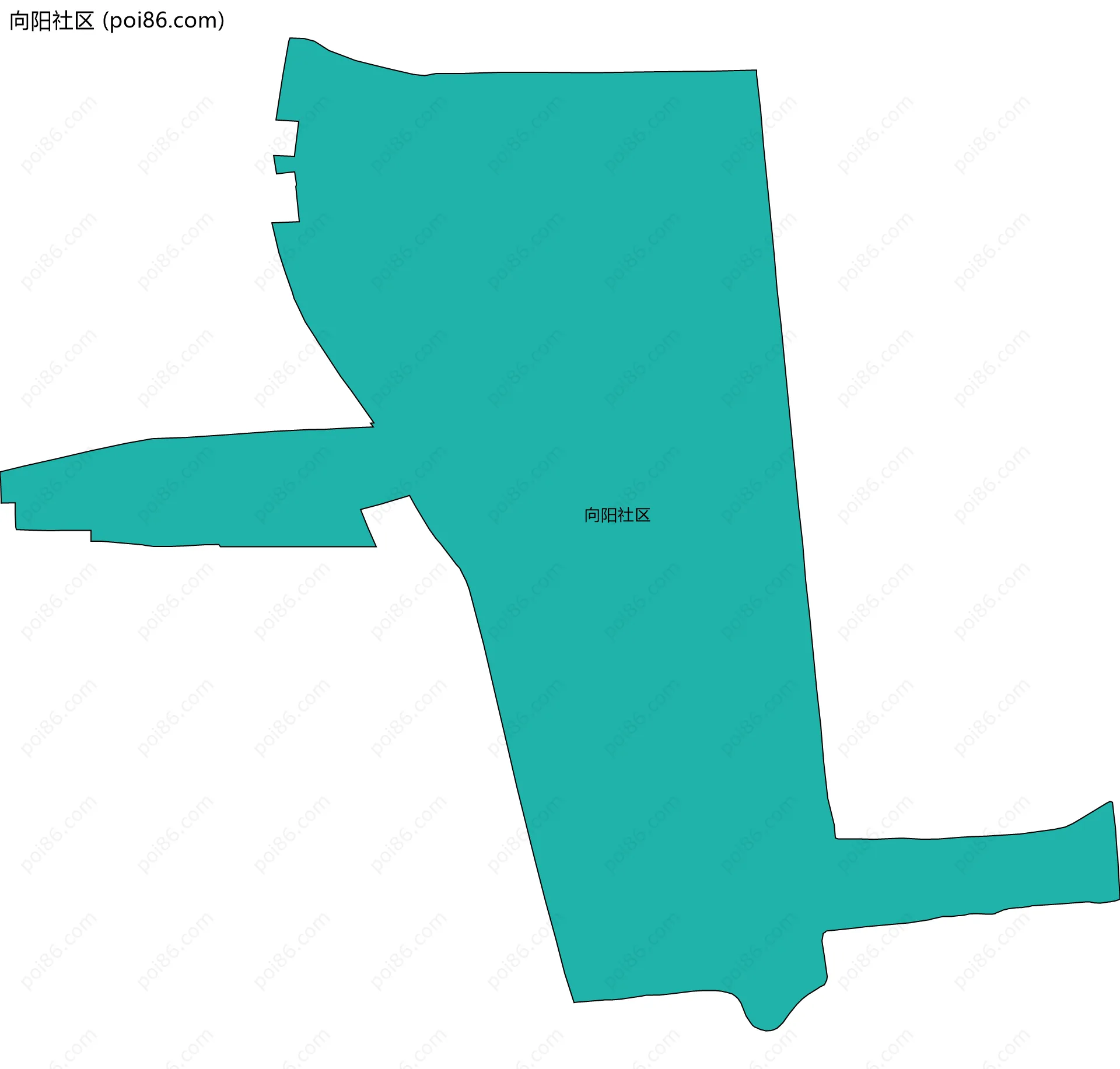向阳社区边界地图