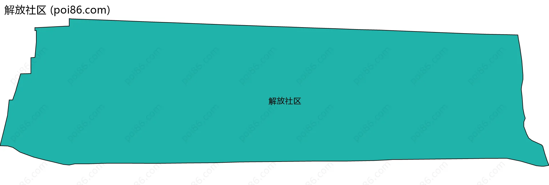 解放社区边界地图