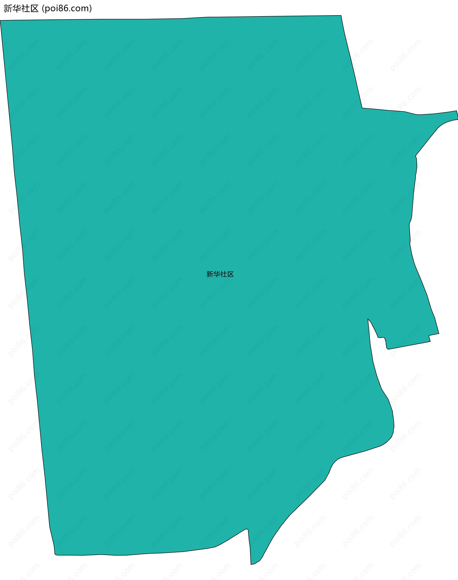 新华社区边界地图