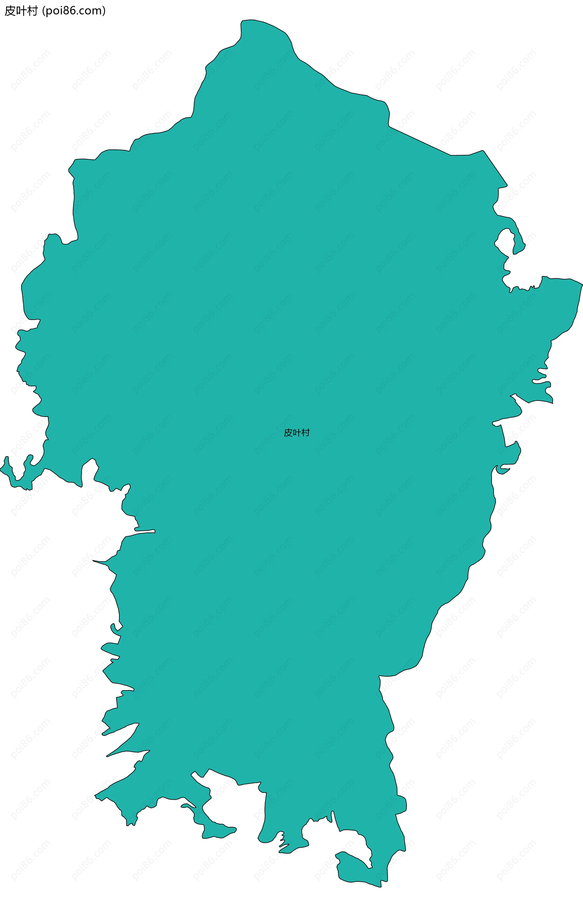 皮叶村边界地图