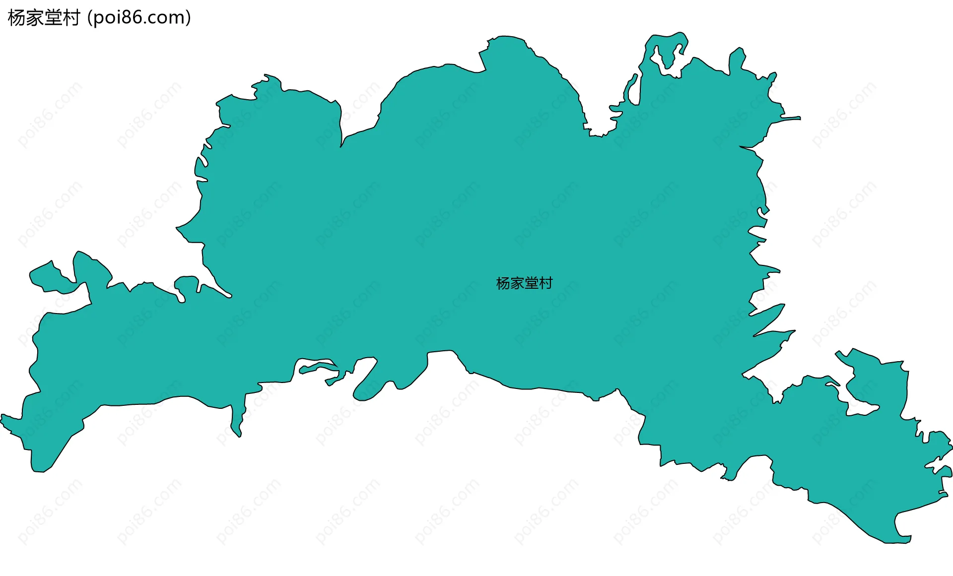 杨家堂村边界地图