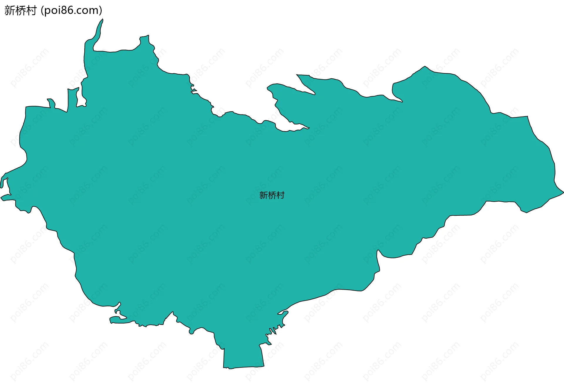 新桥村边界地图