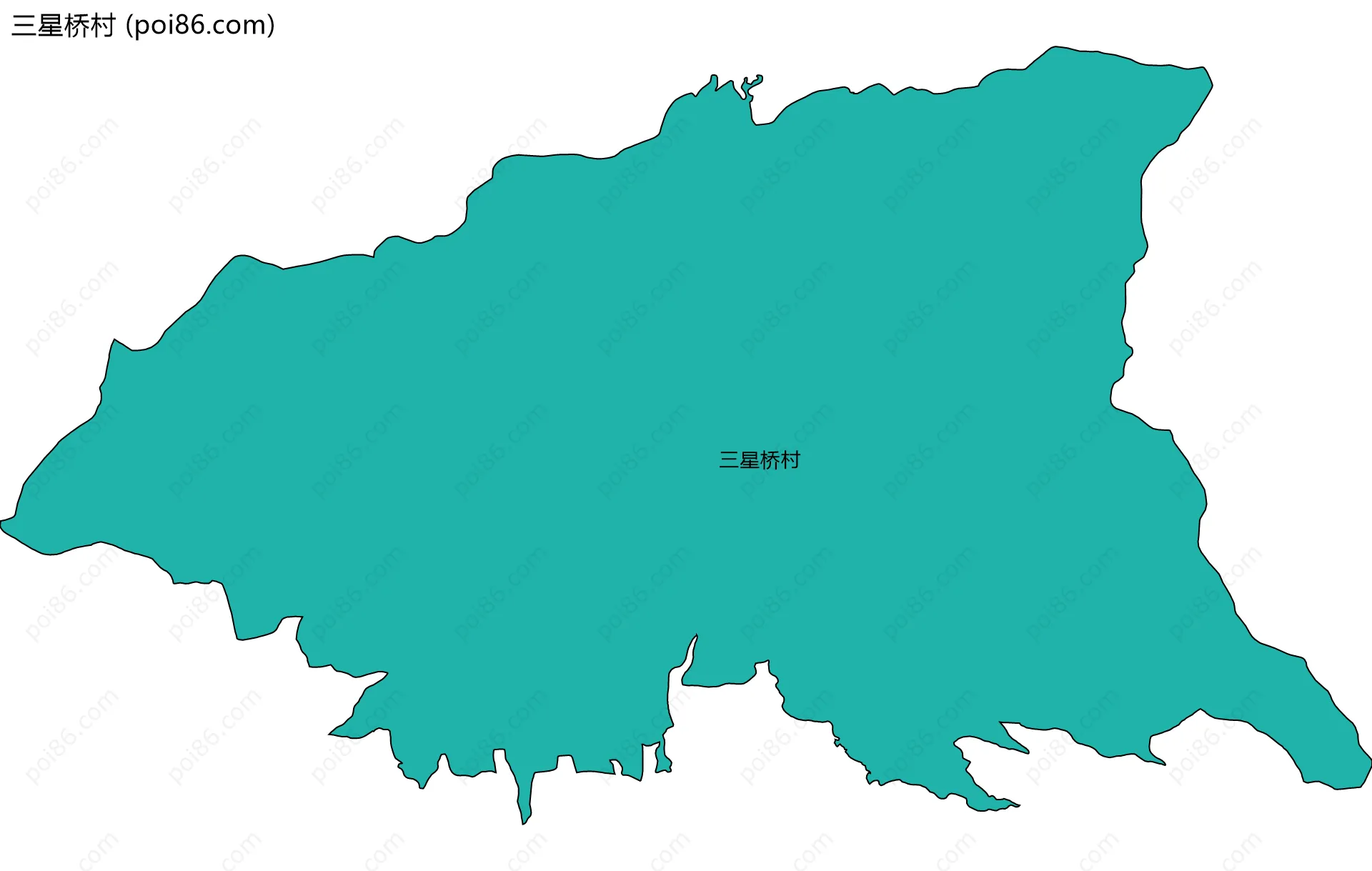 三星桥村边界地图