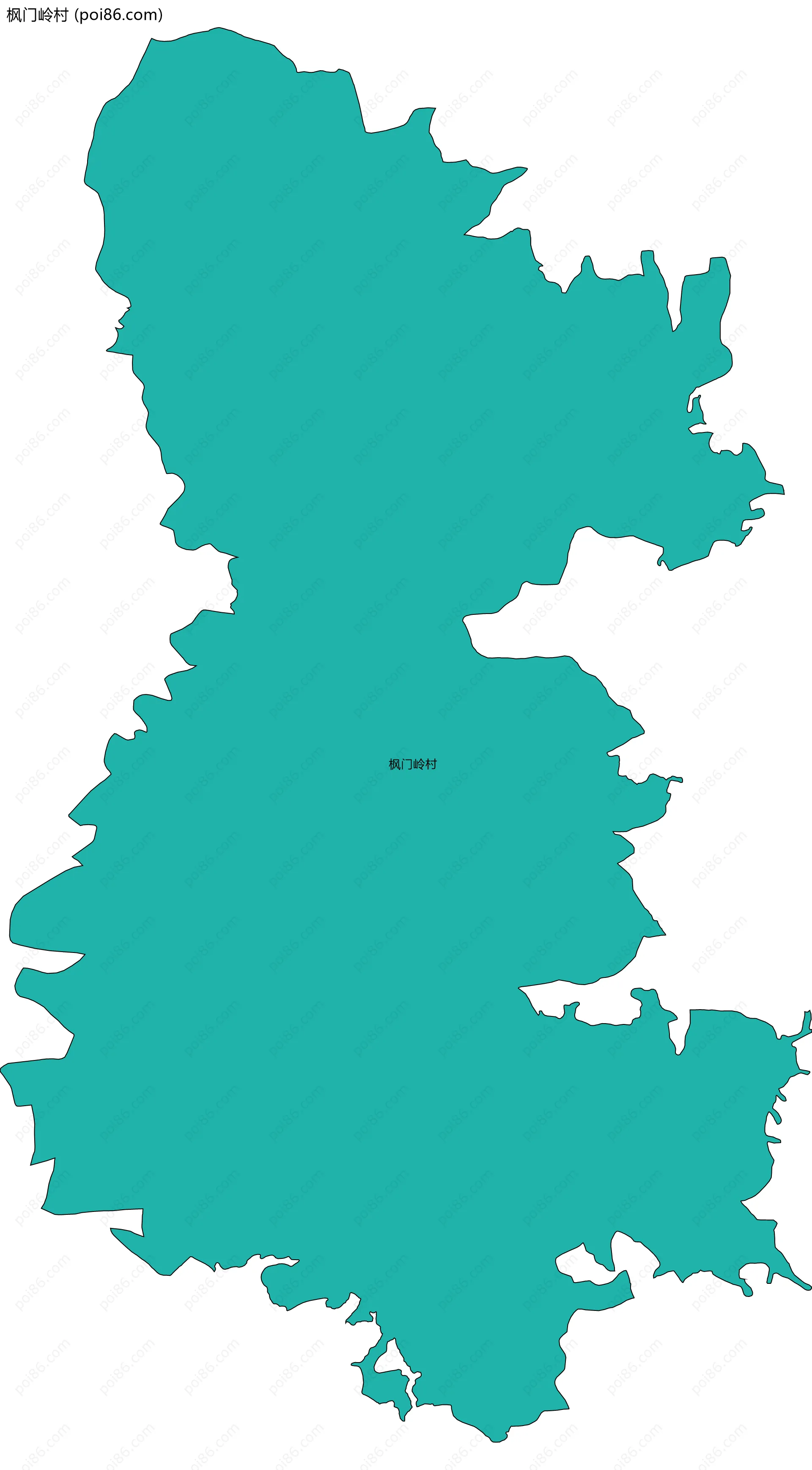 枫门岭村边界地图