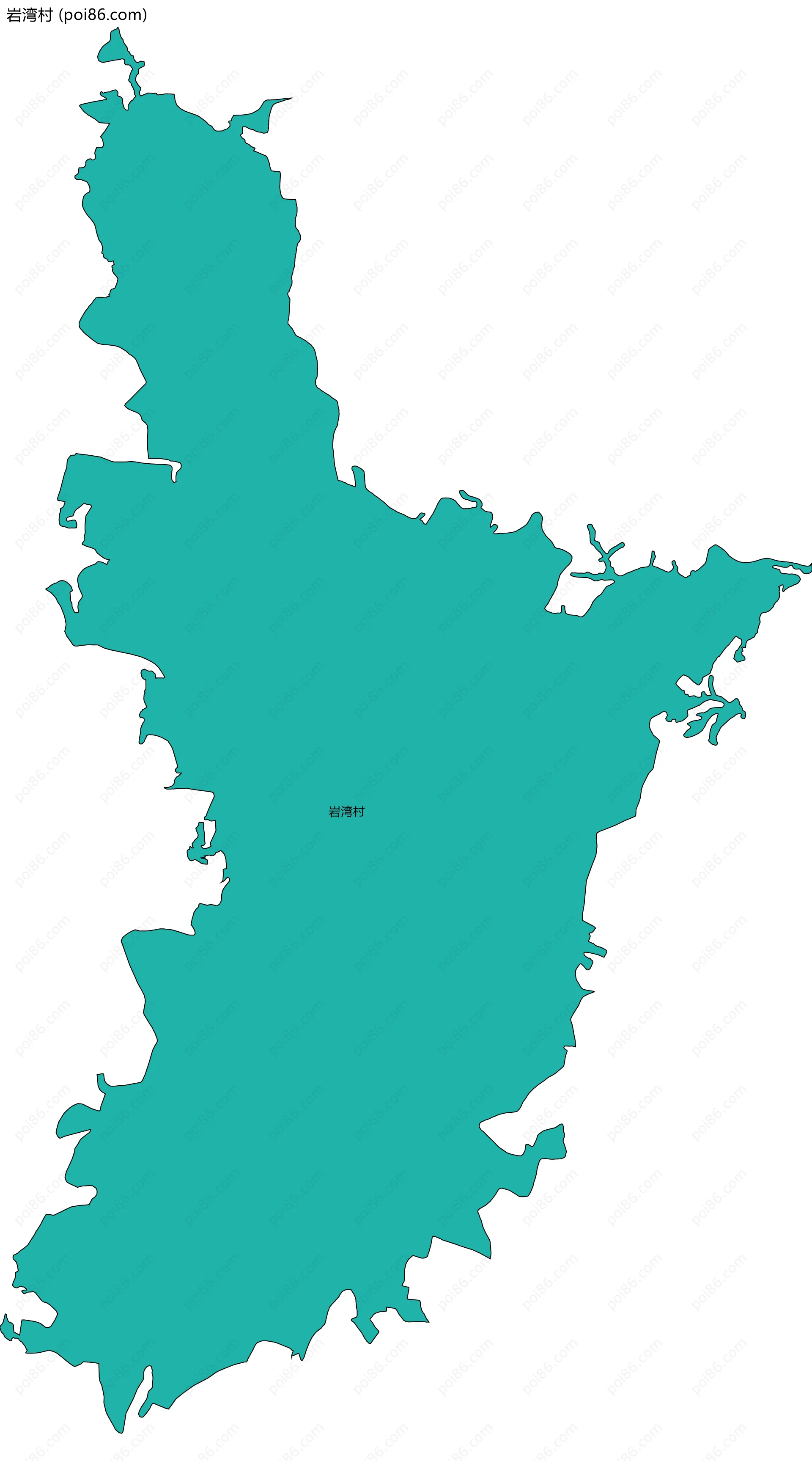 岩湾村边界地图