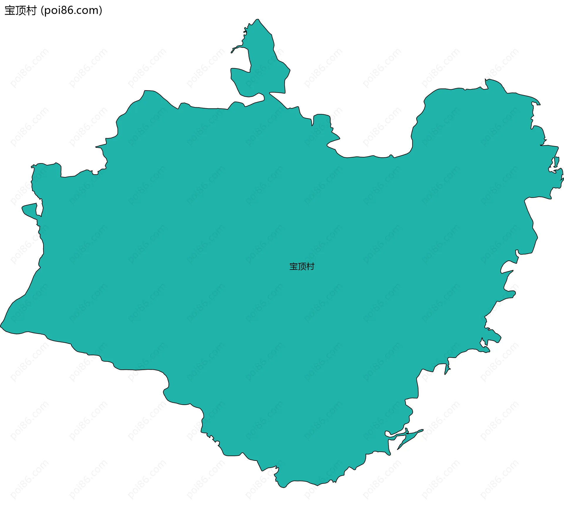 宝顶村边界地图