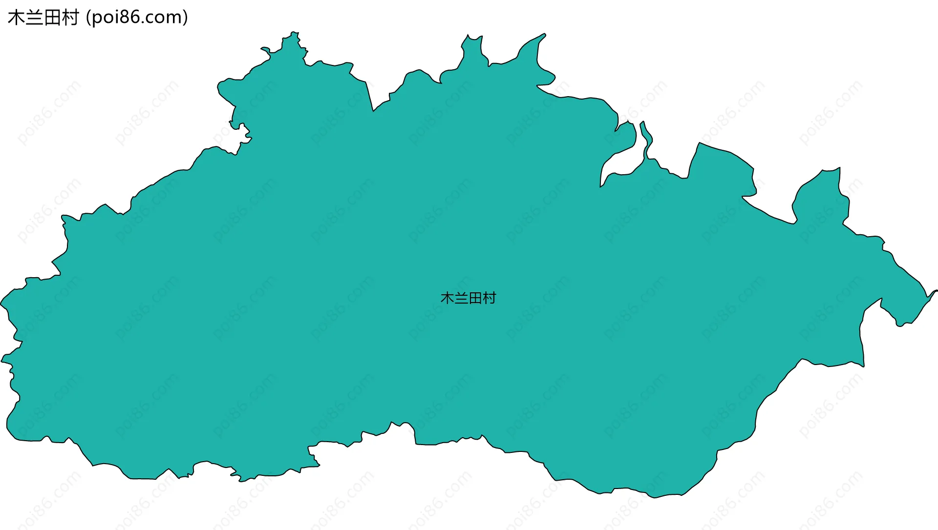 木兰田村边界地图