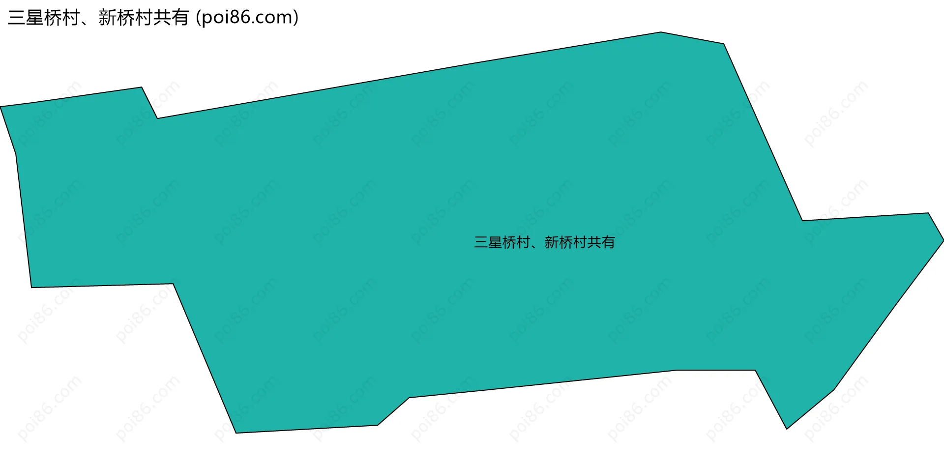 三星桥村、新桥村共有边界地图