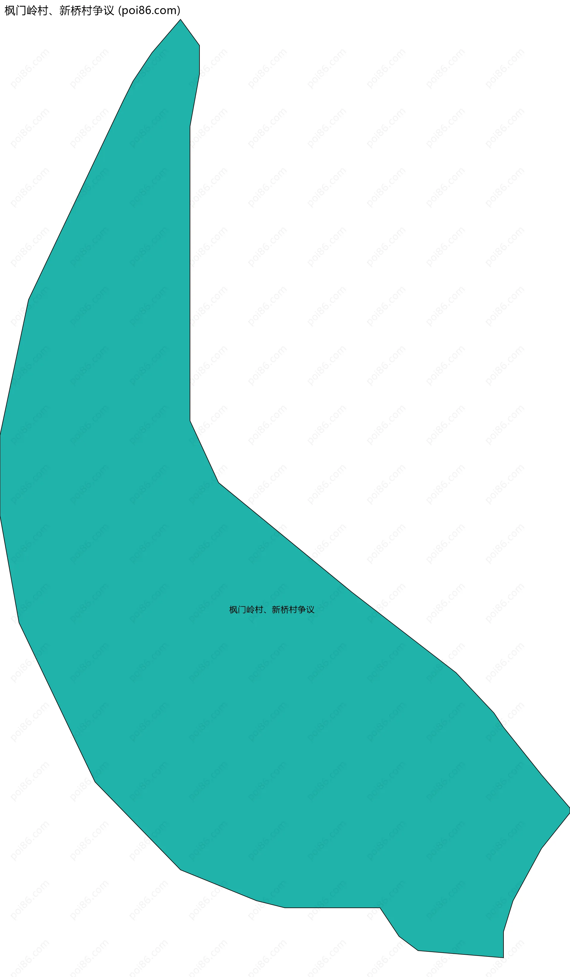 枫门岭村、新桥村争议边界地图