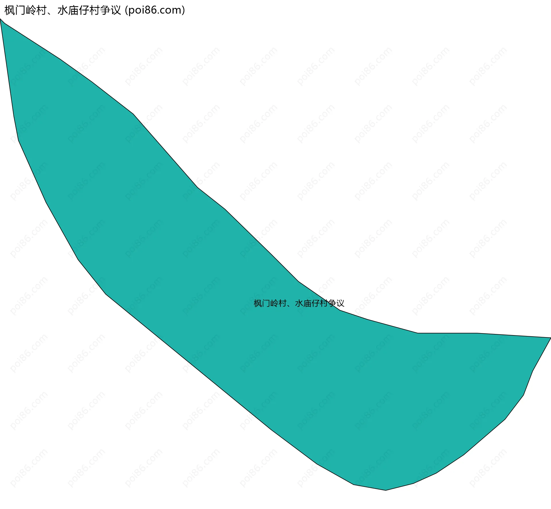 枫门岭村、水庙仔村争议边界地图