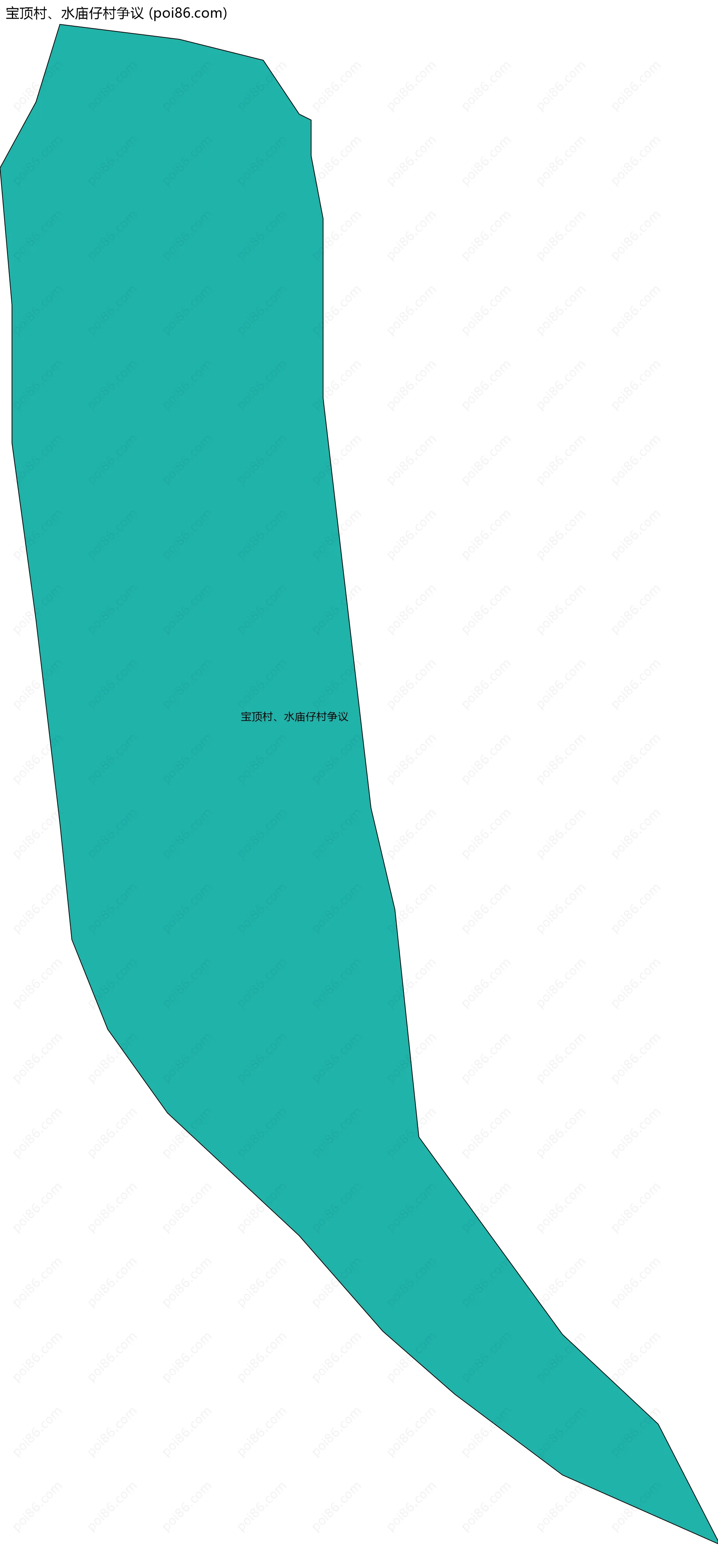 宝顶村、水庙仔村争议边界地图