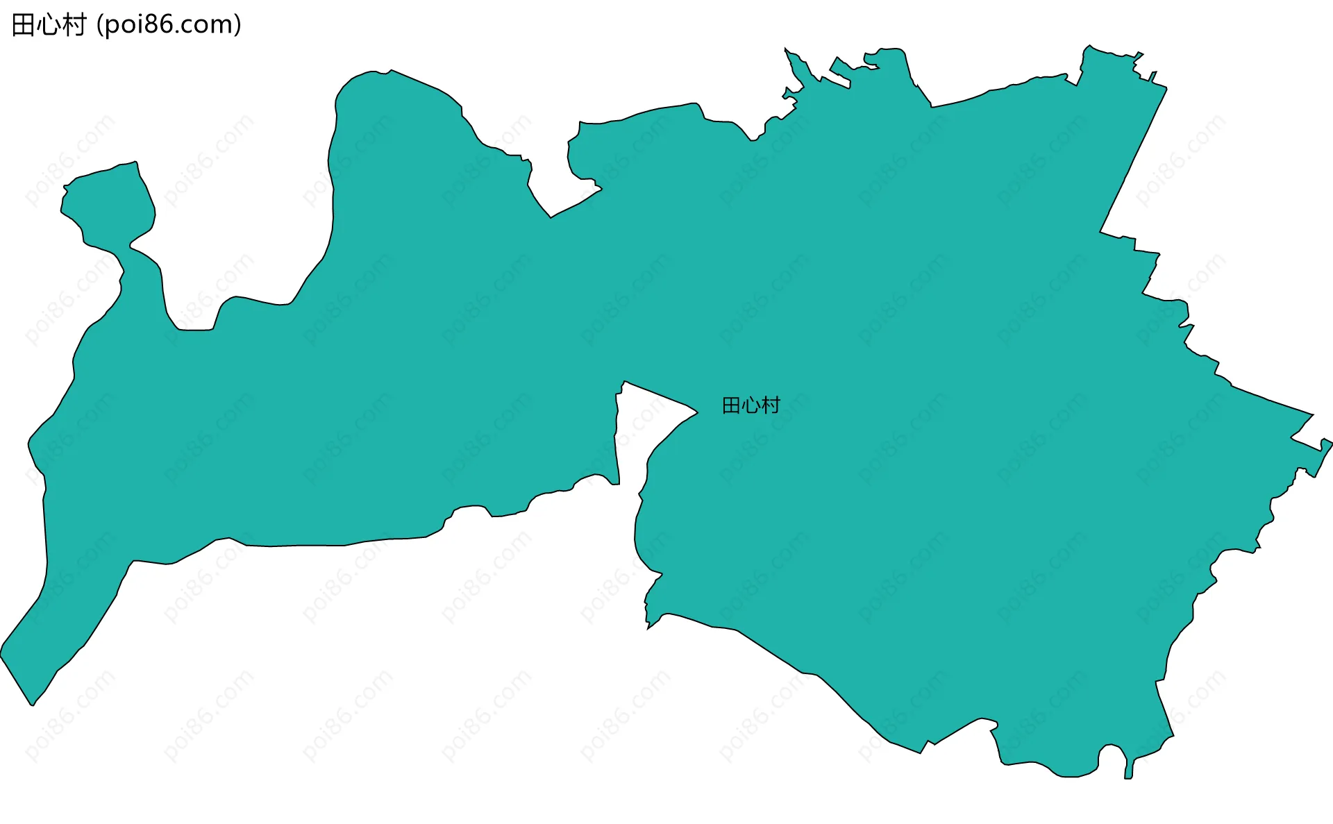 田心村边界地图