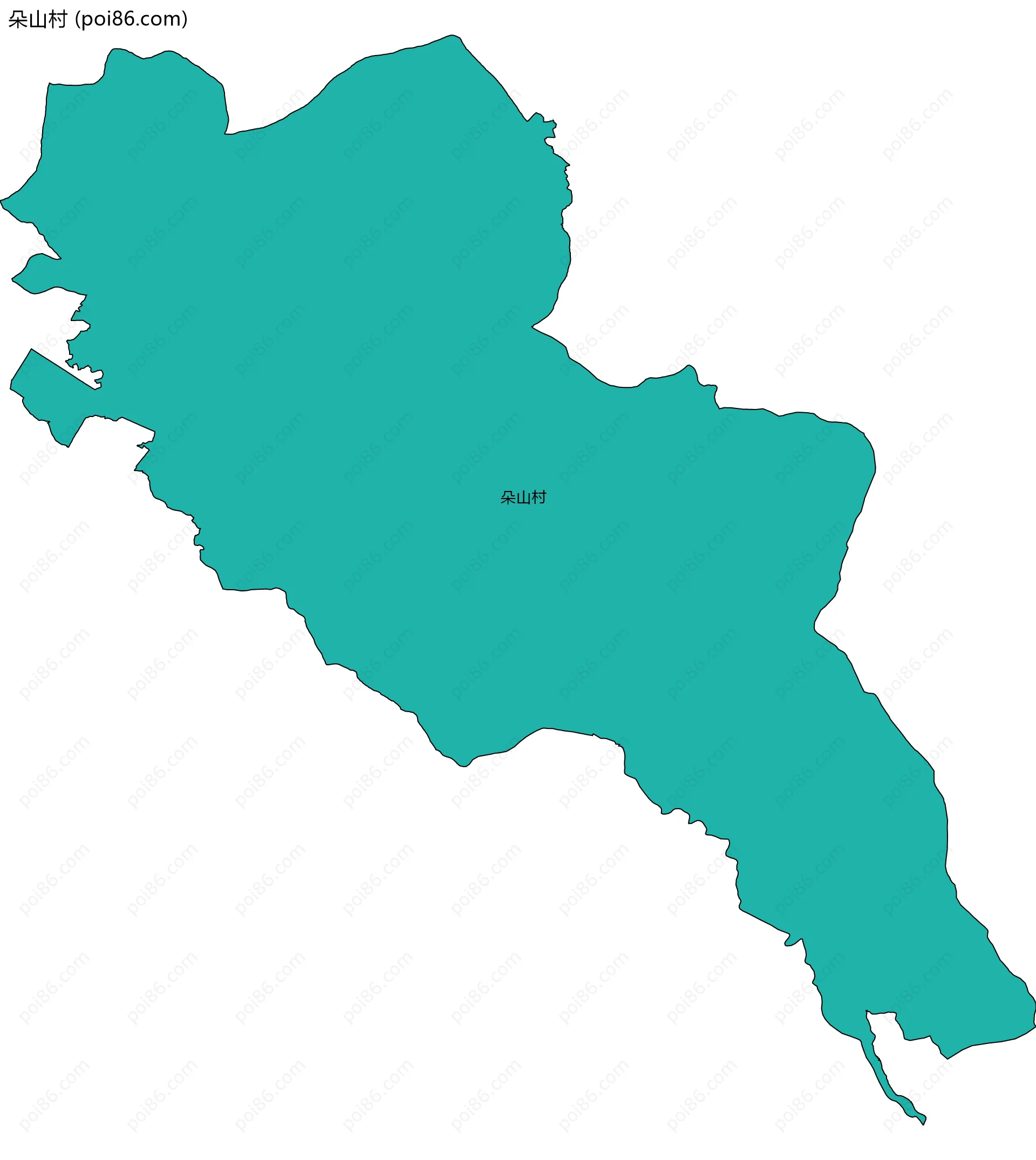 朵山村边界地图