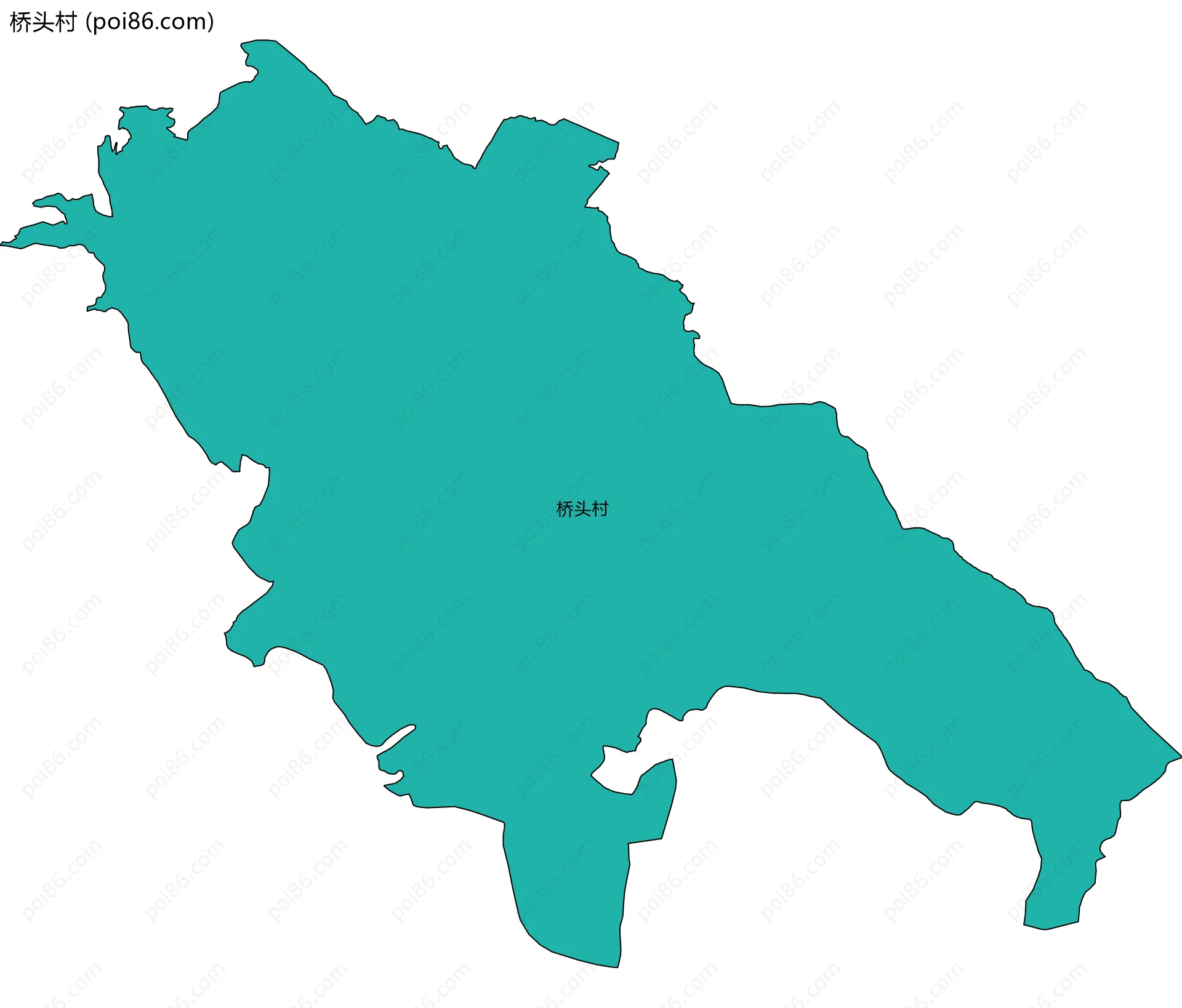 桥头村边界地图
