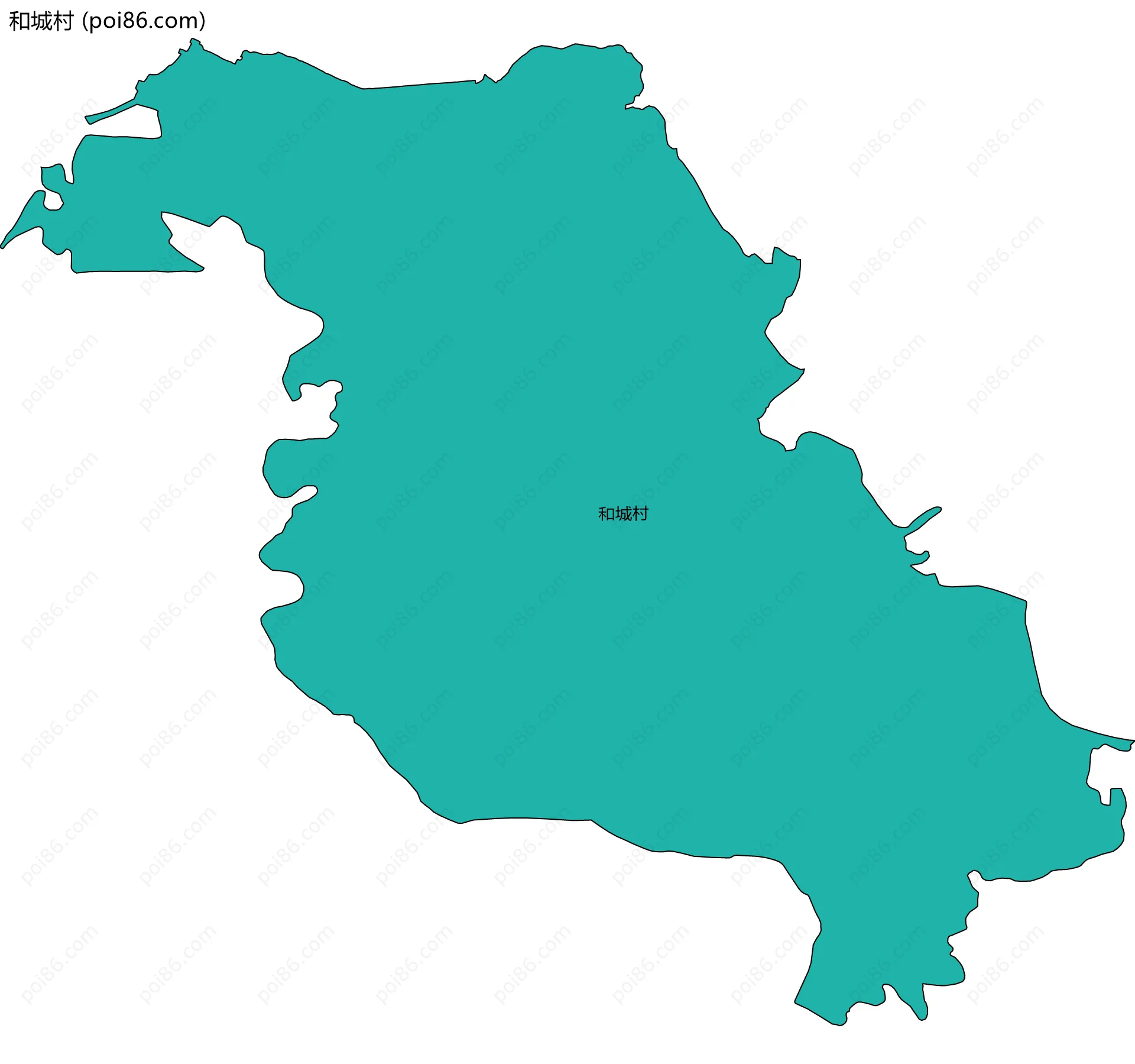 和城村边界地图
