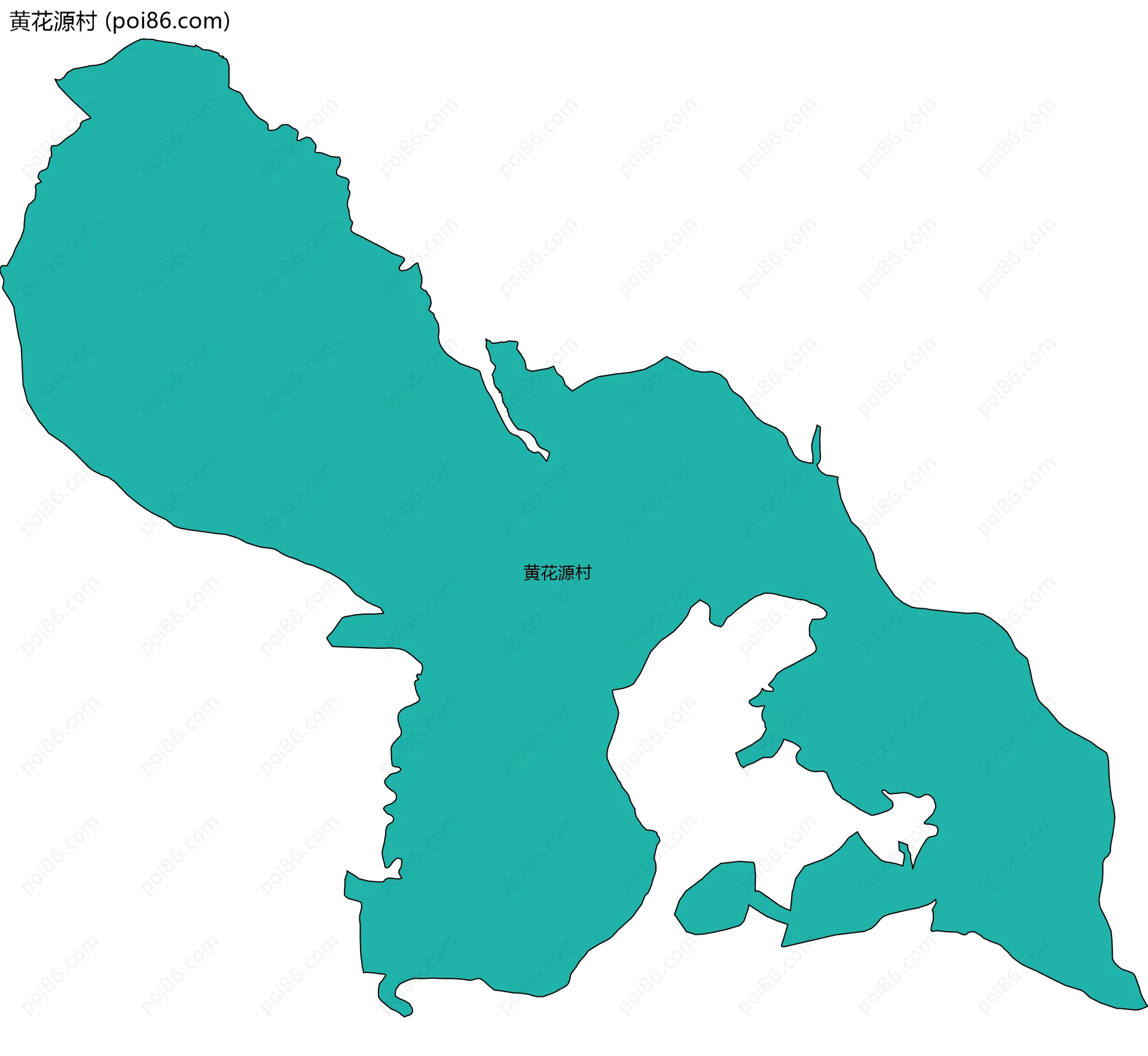 黄花源村边界地图
