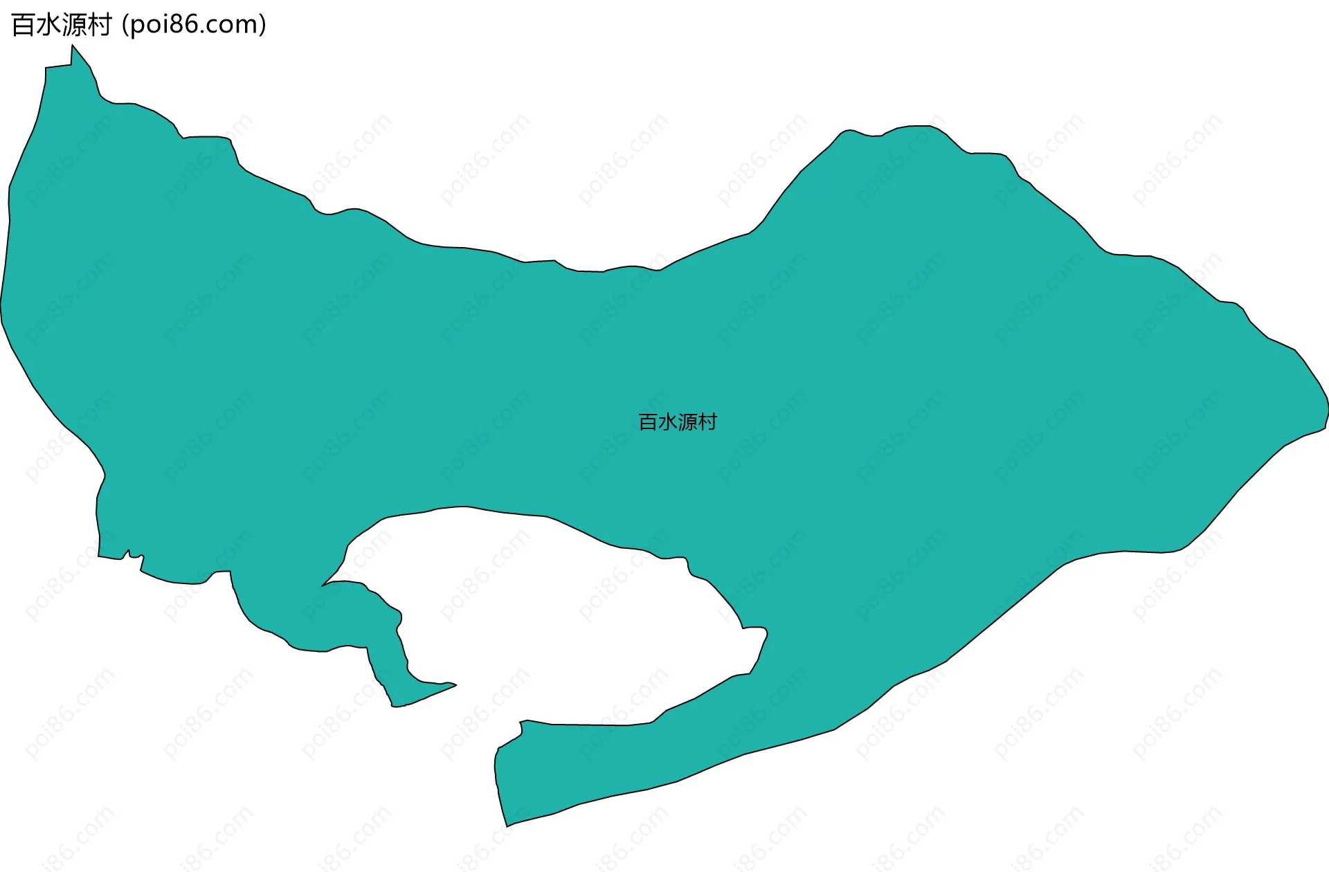 百水源村边界地图