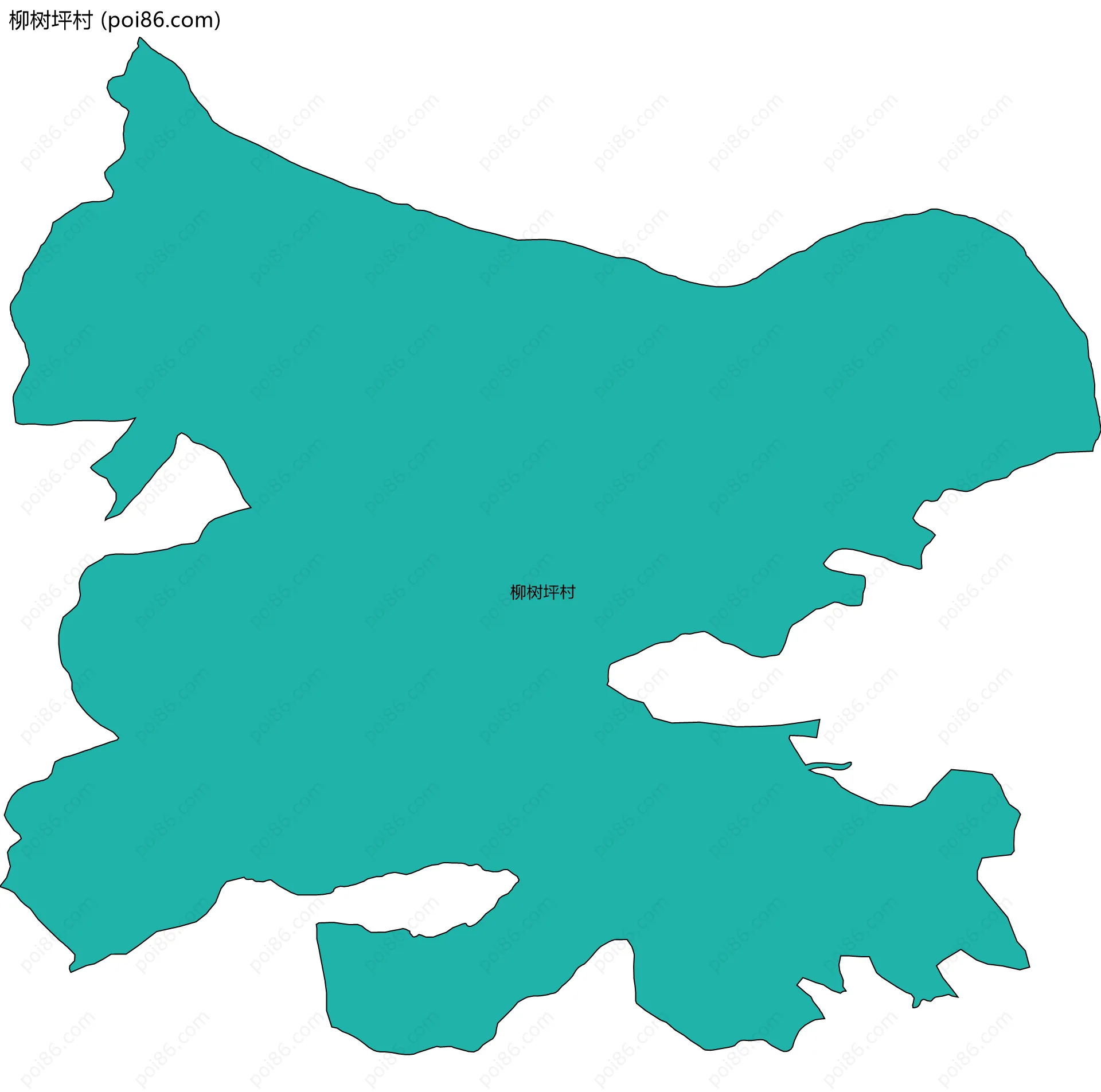 柳树坪村边界地图