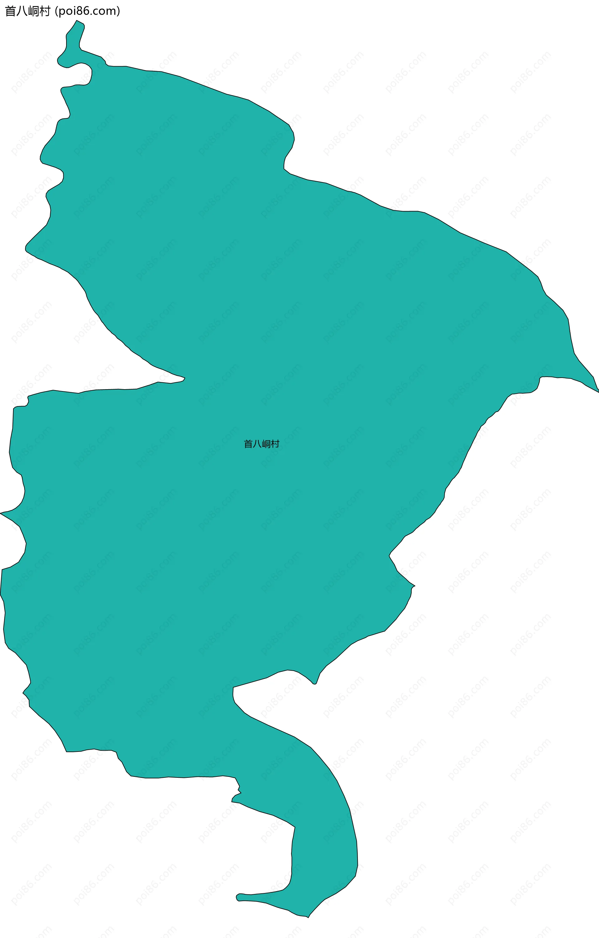 首八峒村边界地图