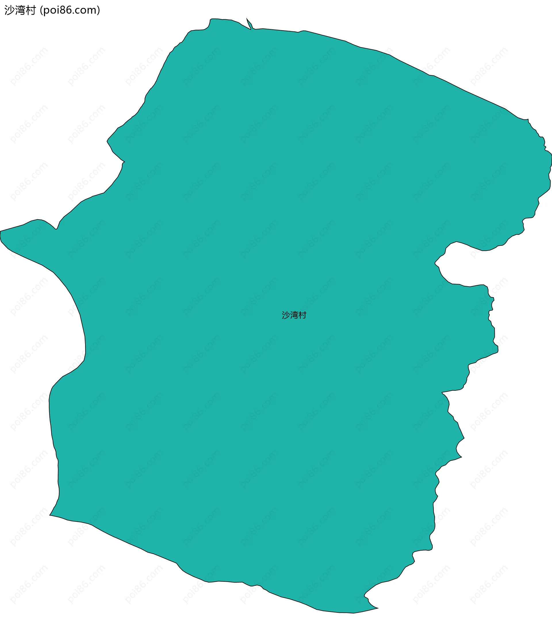 沙湾村边界地图