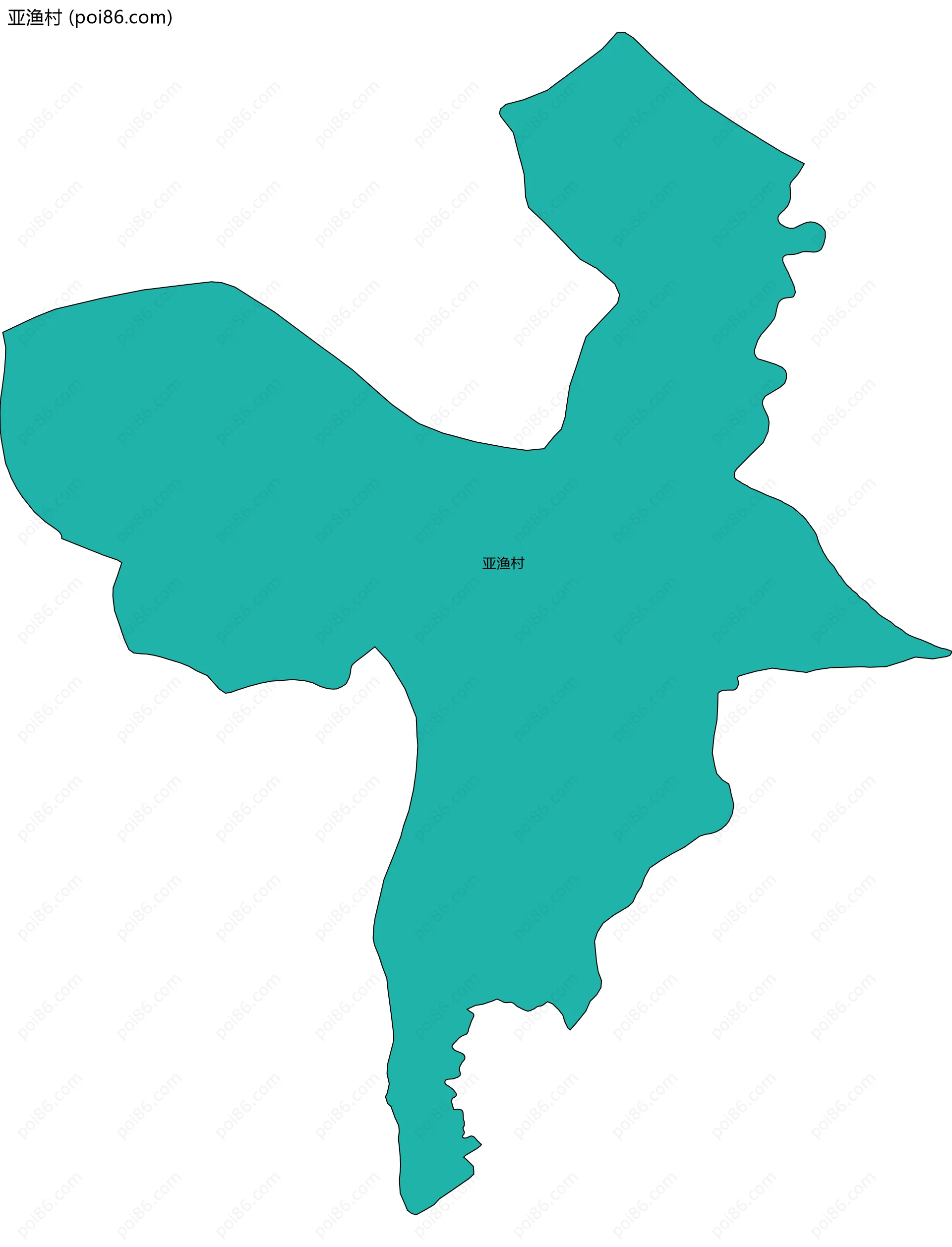 亚渔村边界地图