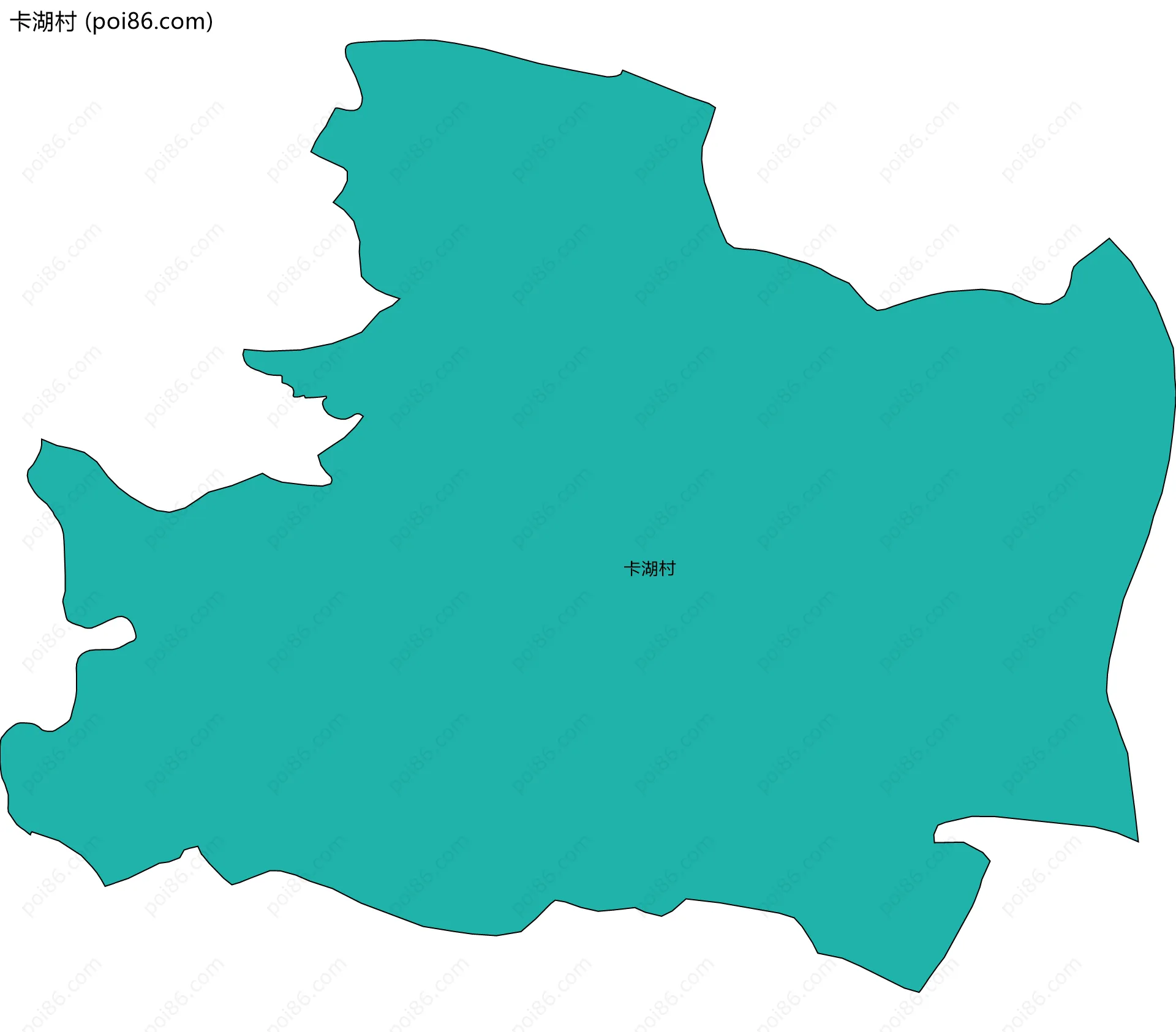 卡湖村边界地图