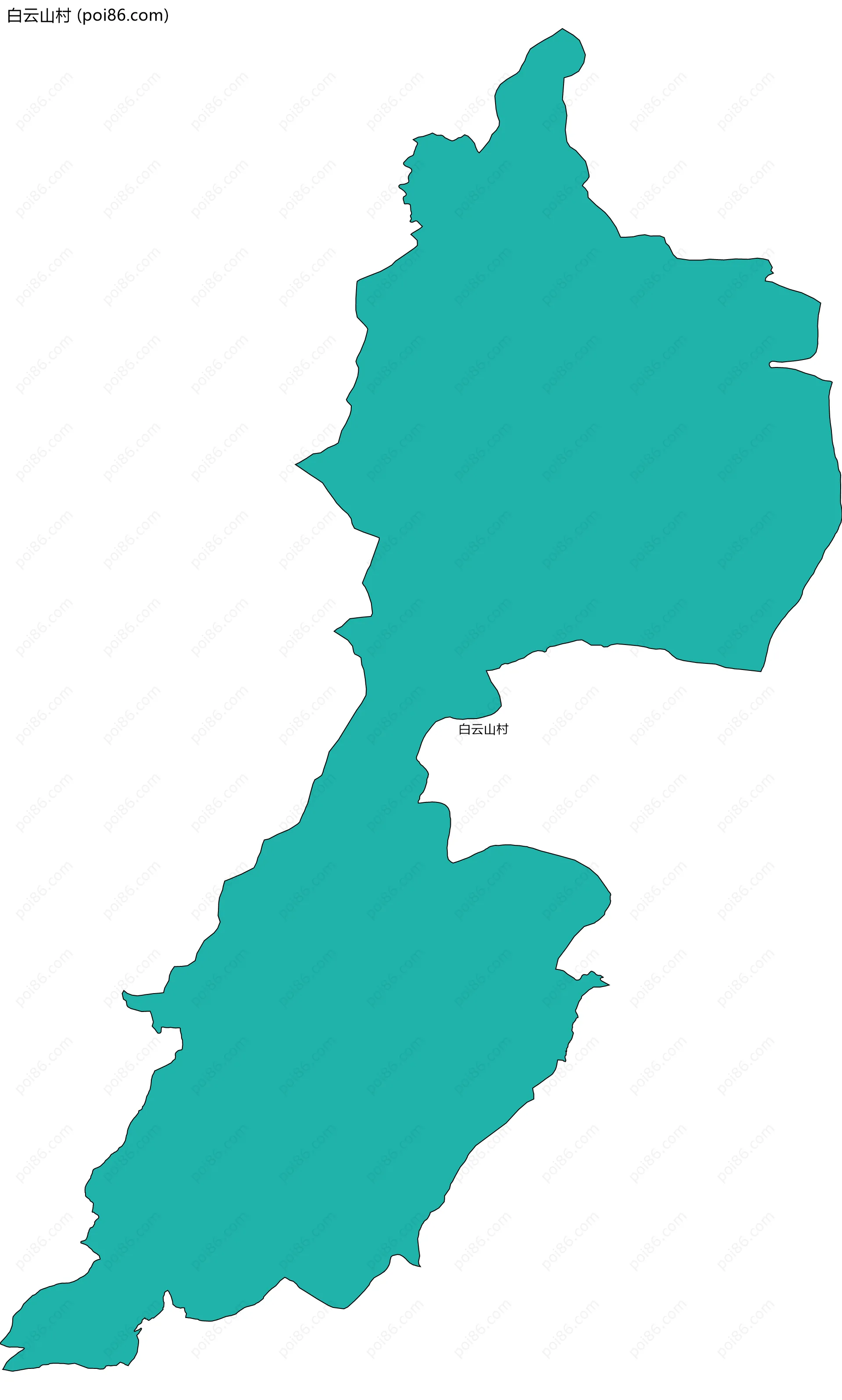 白云山村边界地图