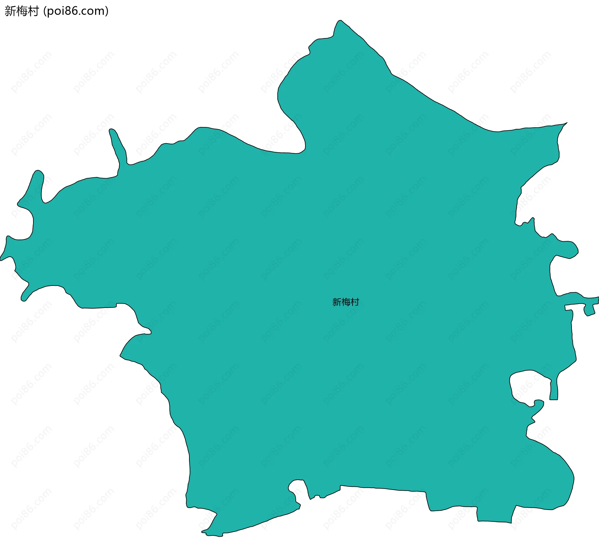 新梅村边界地图