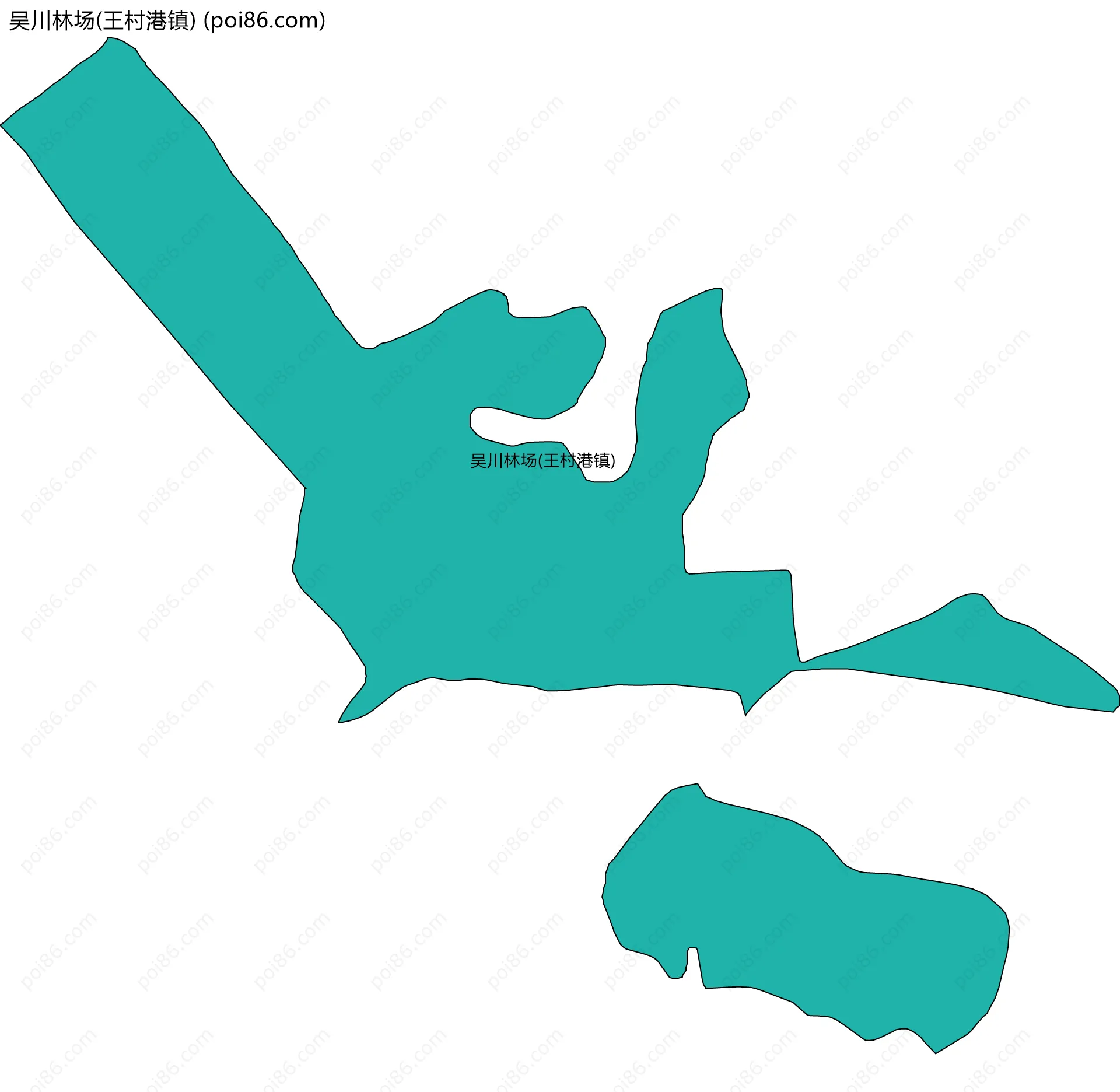 吴川林场(王村港镇)边界地图