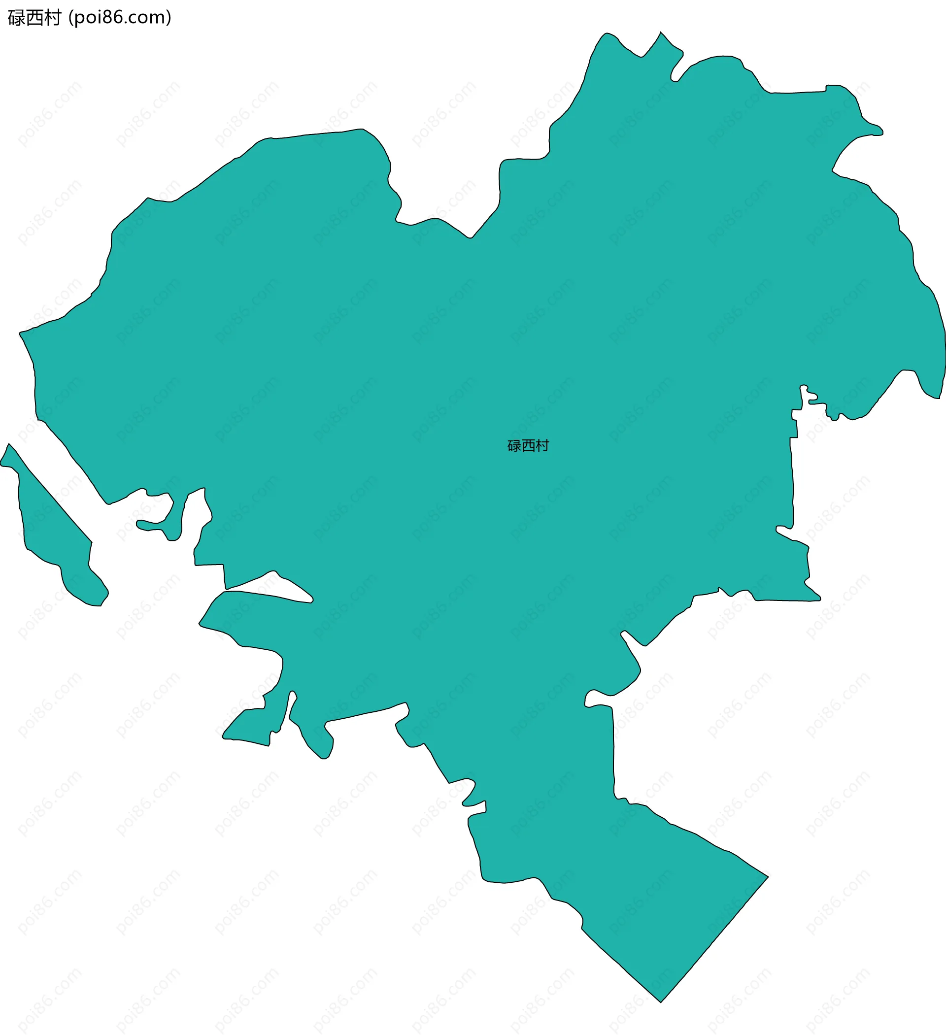 碌西村边界地图