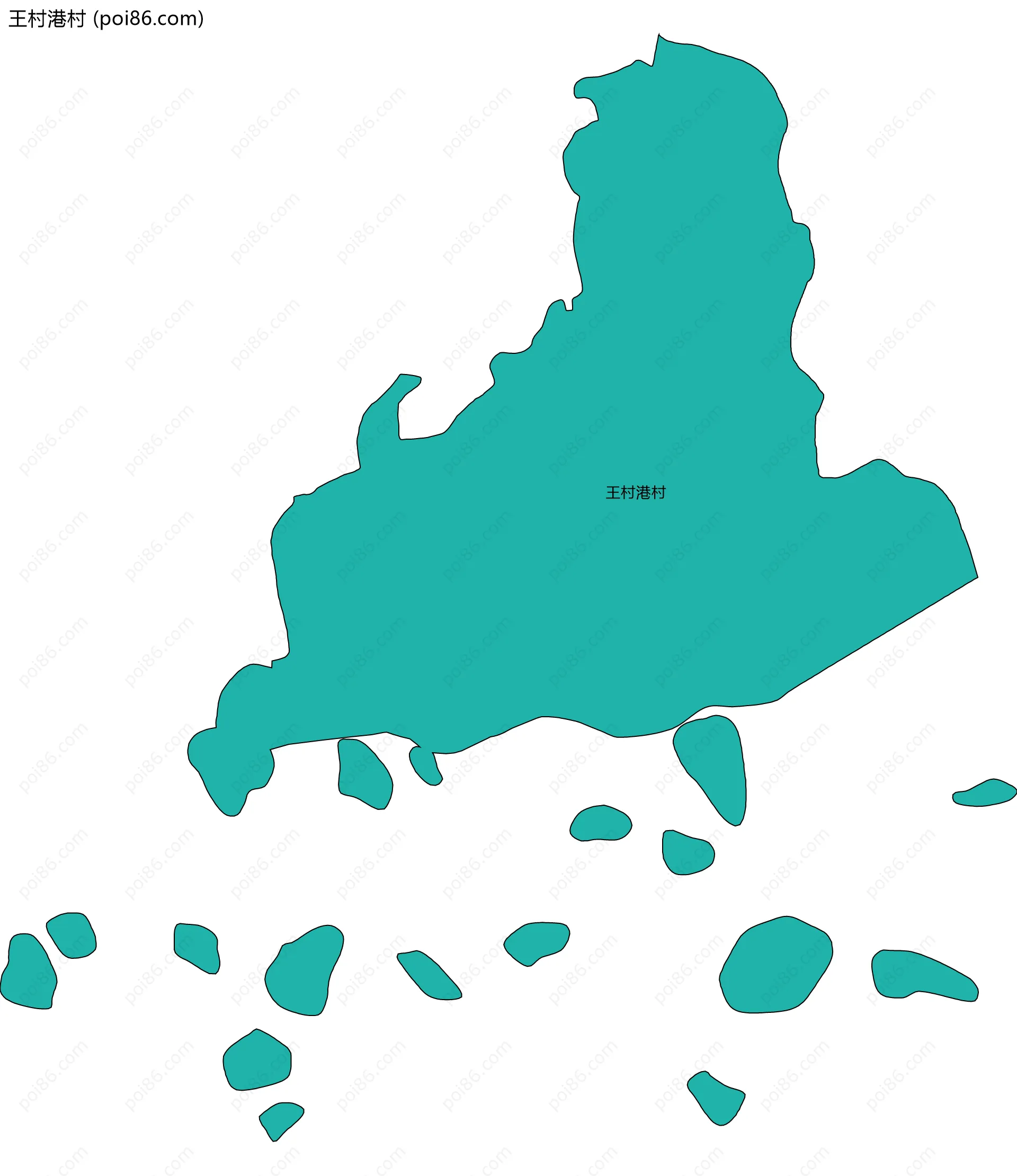 王村港村边界地图