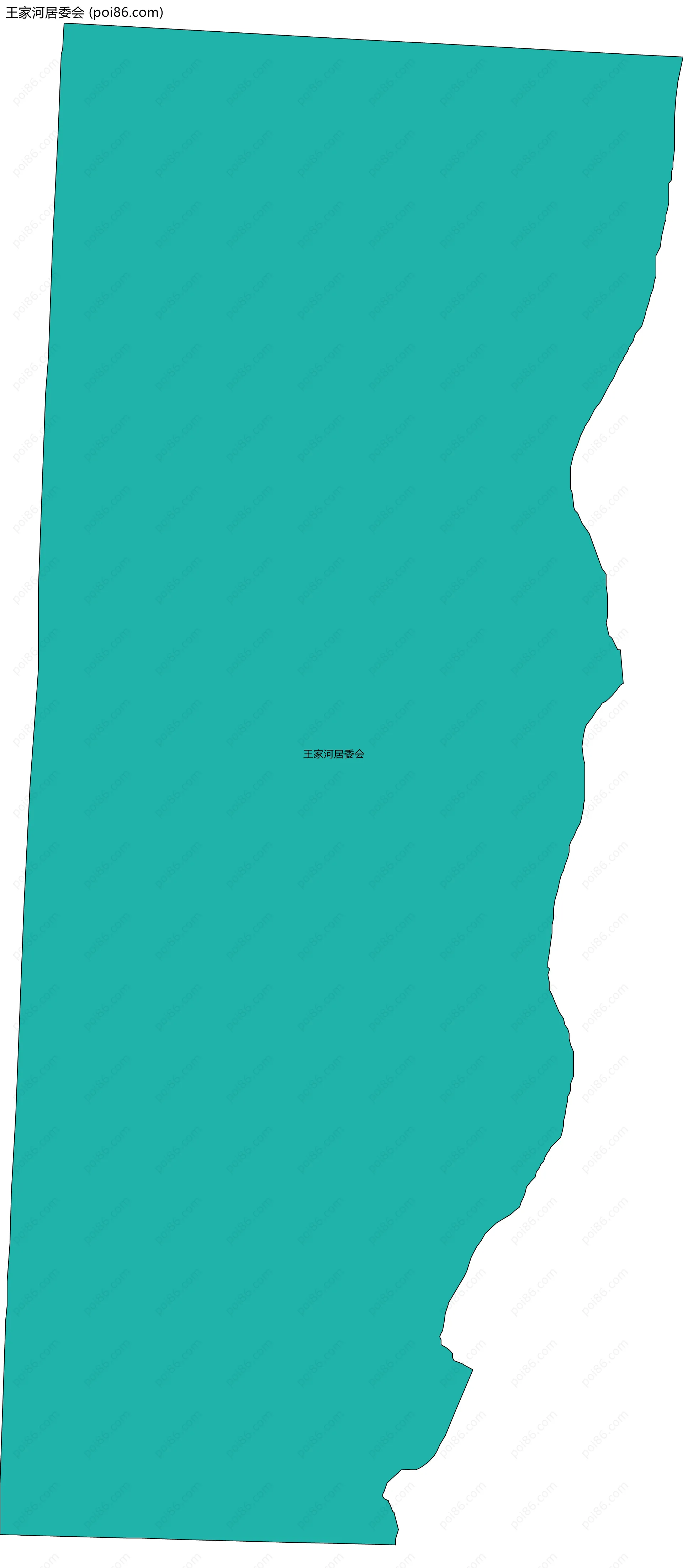 王家河居委会边界地图