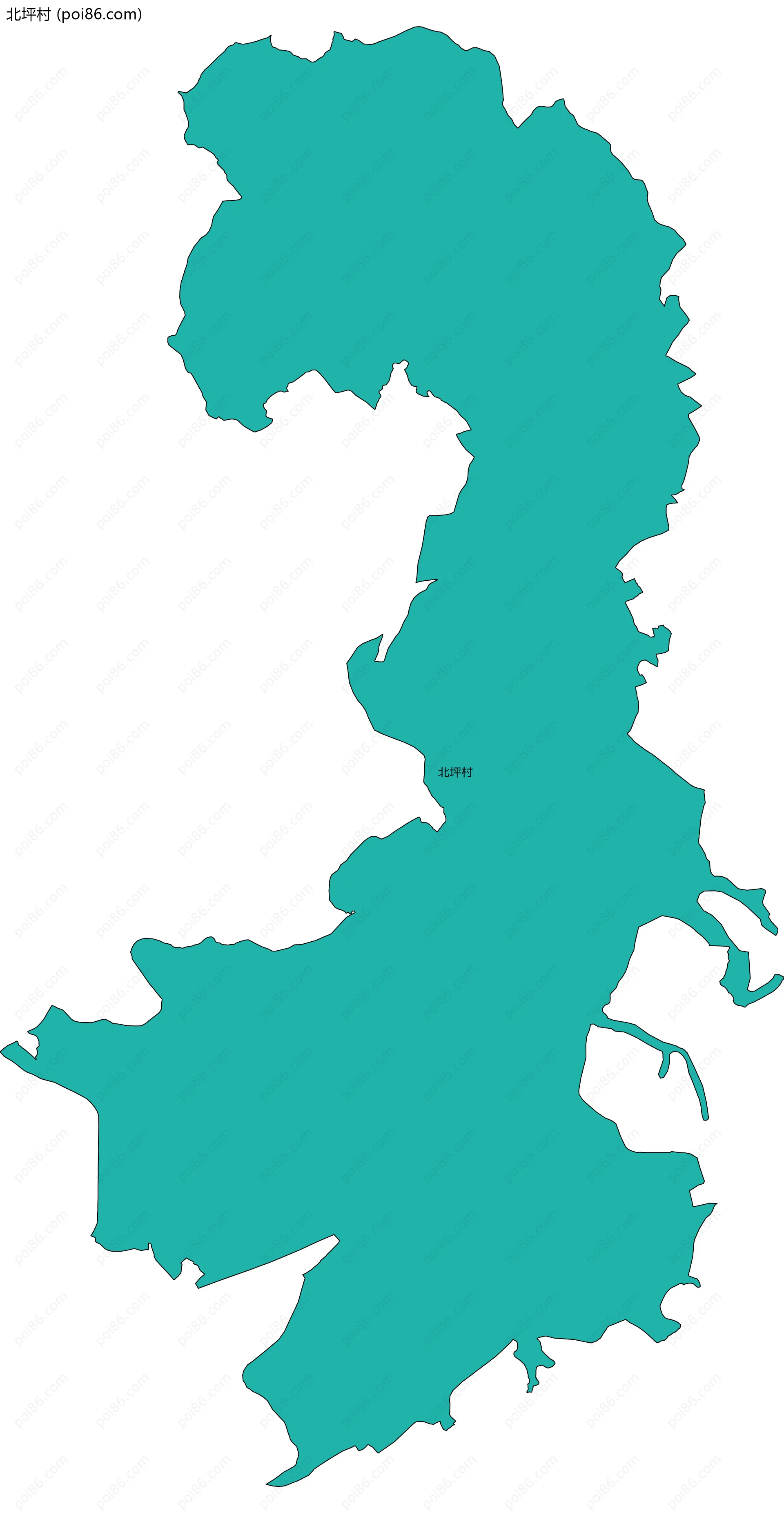 北坪村边界地图