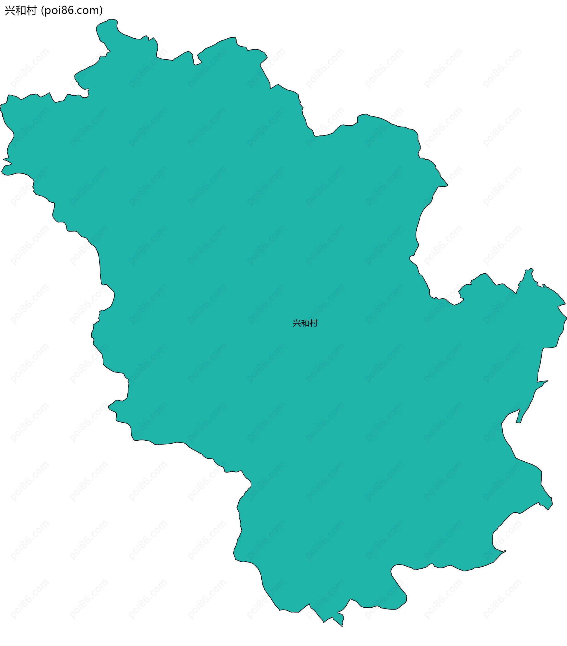 兴和村边界地图