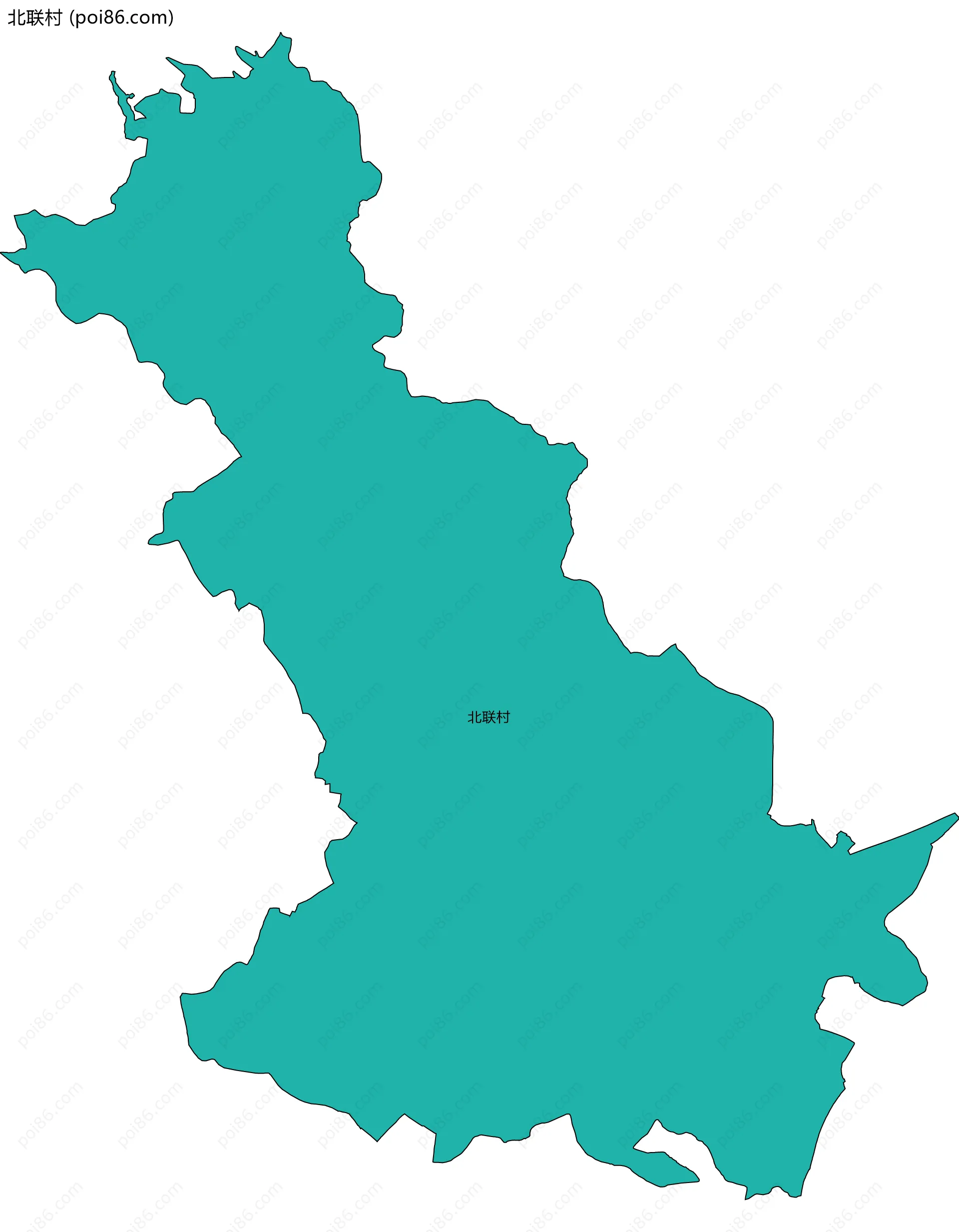 北联村边界地图